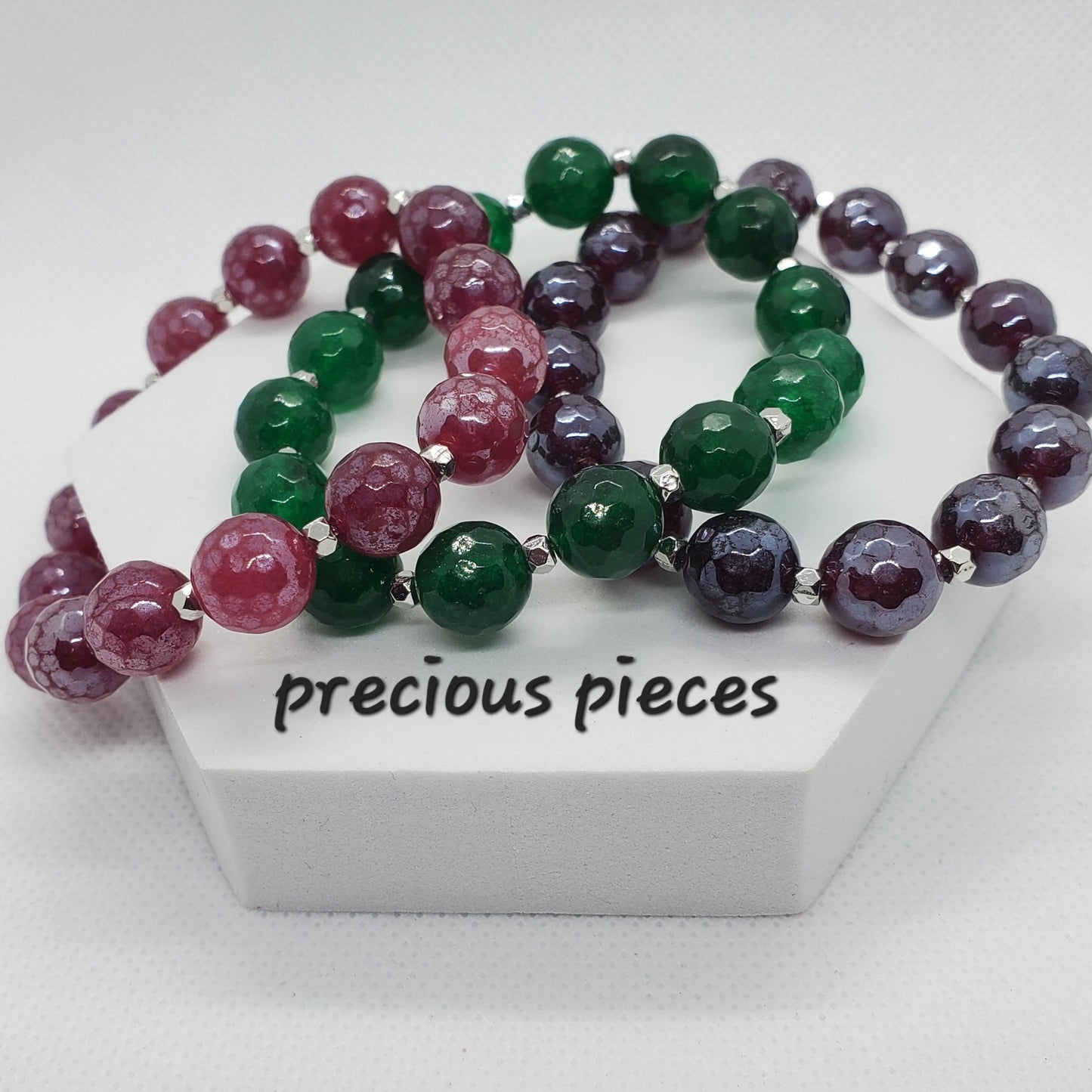 Quartz and Aventurine Beaded Bracelets