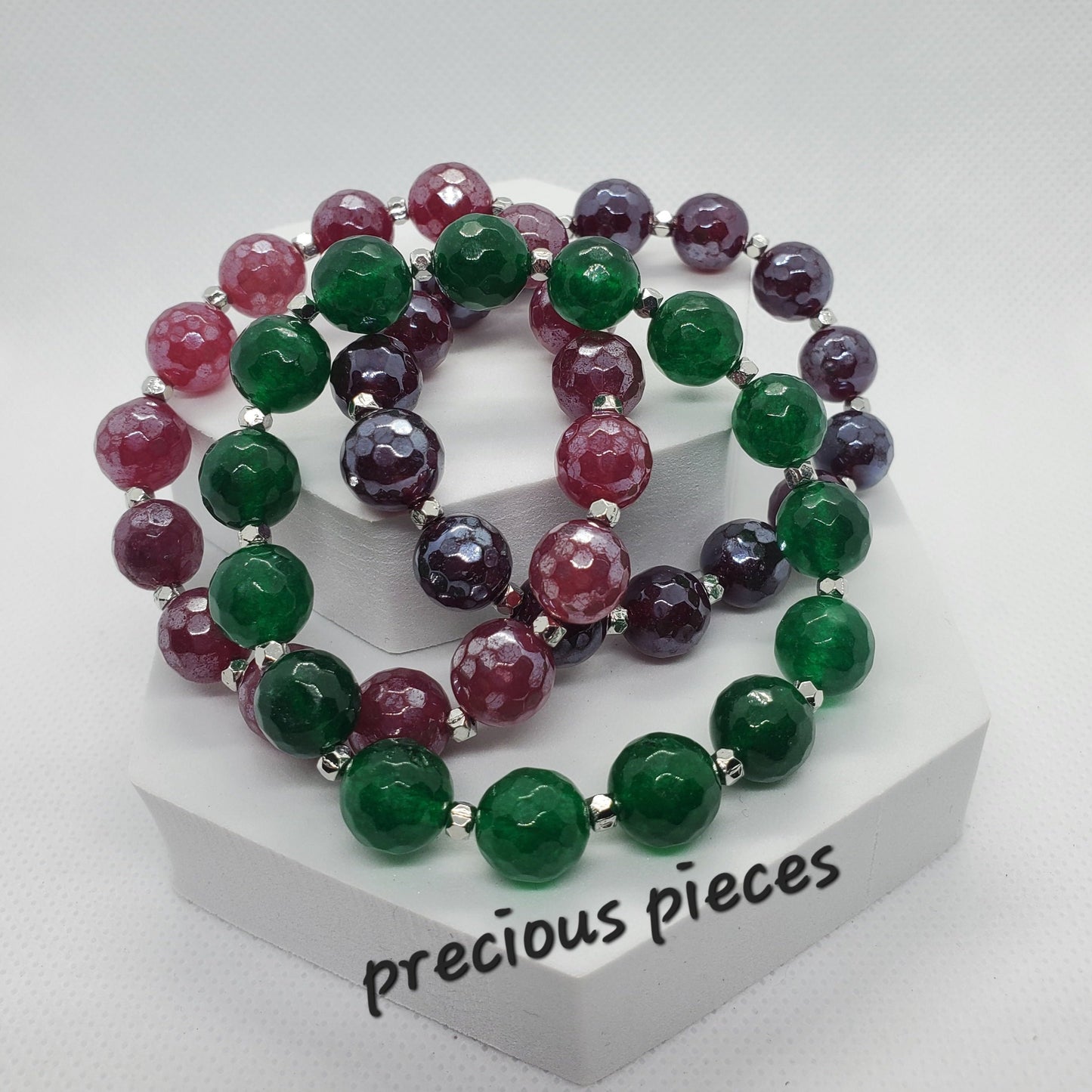 Quartz and Aventurine Beaded Bracelets