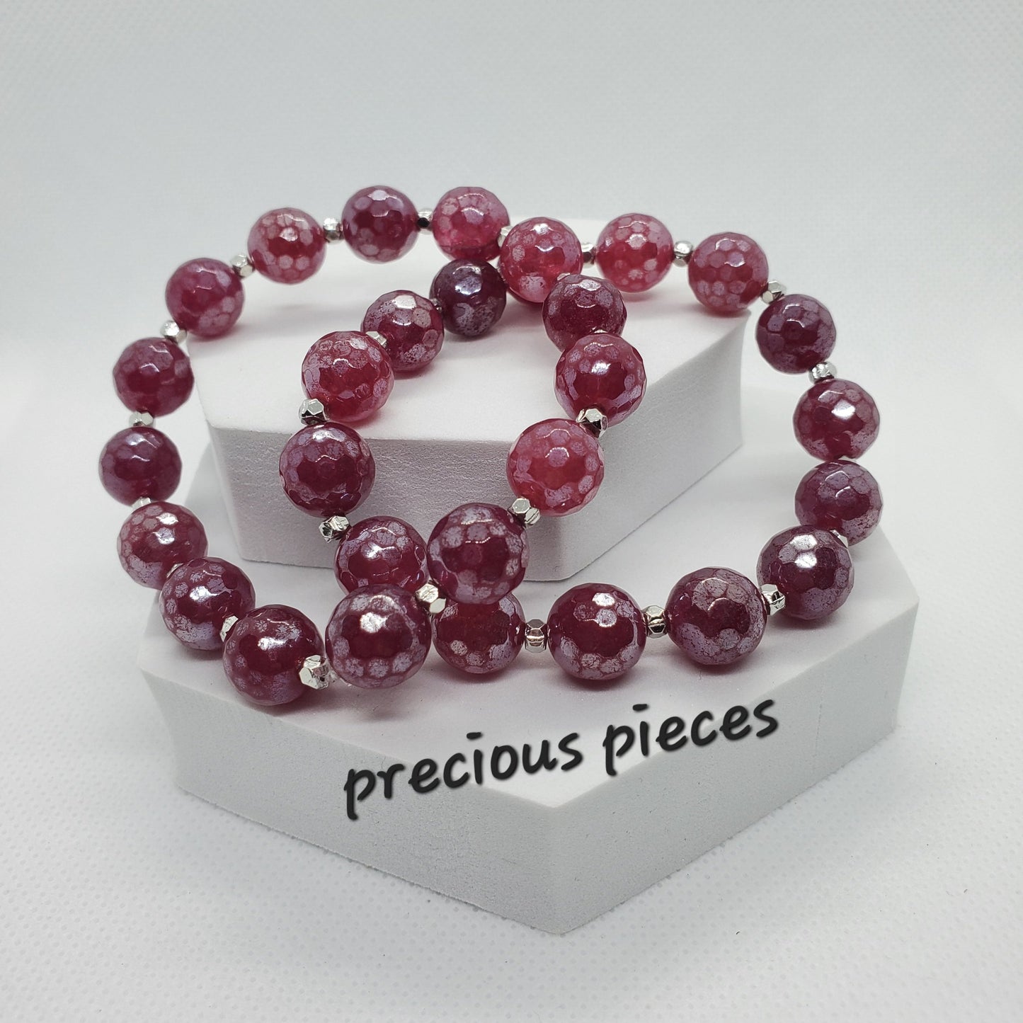 Quartz and Aventurine Beaded Bracelets