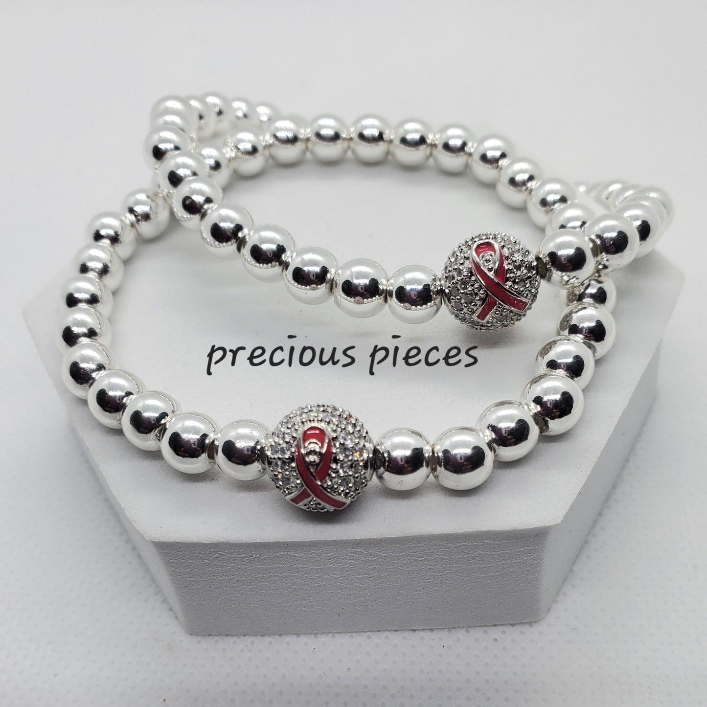 Pink Ribbon Breast Cancer Awareness Bracelets