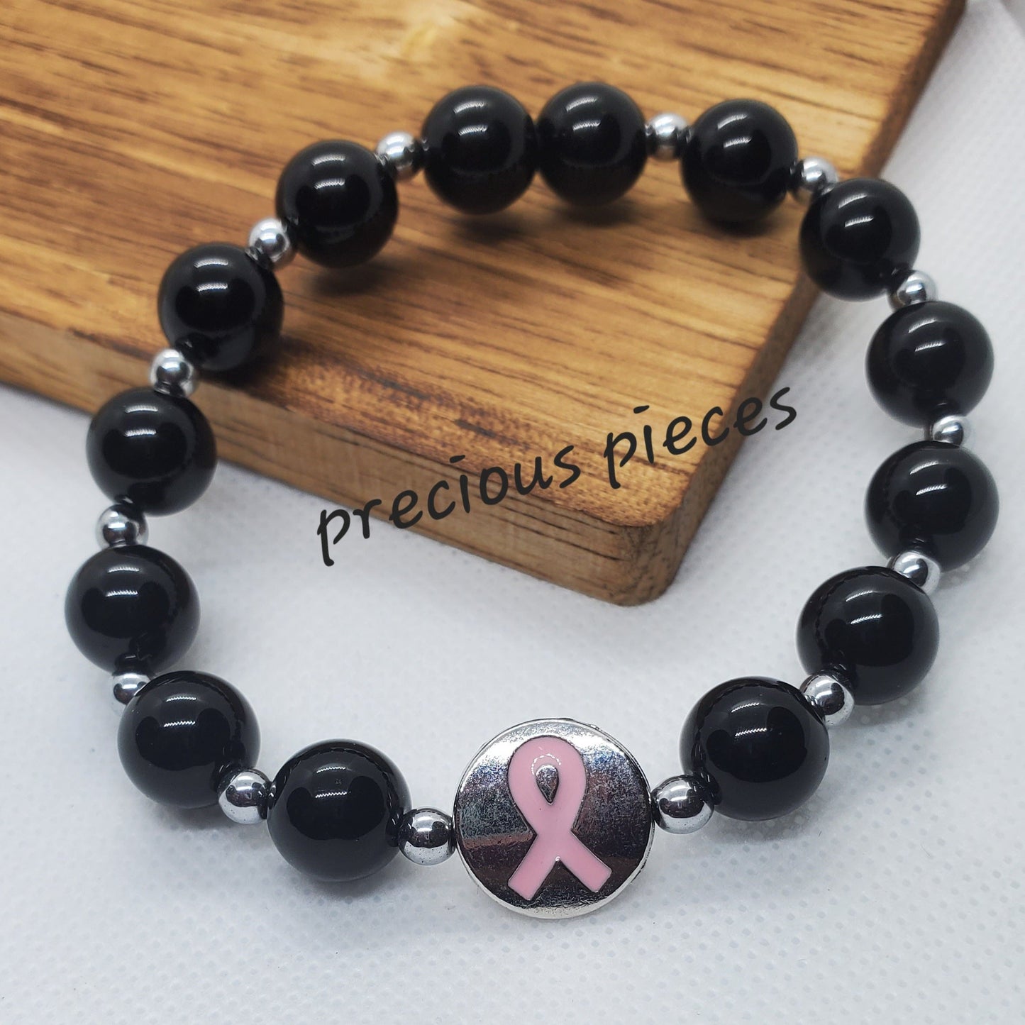 Metal Pink Ribbon Breast Cancer Awareness Bracelets (click for more options)