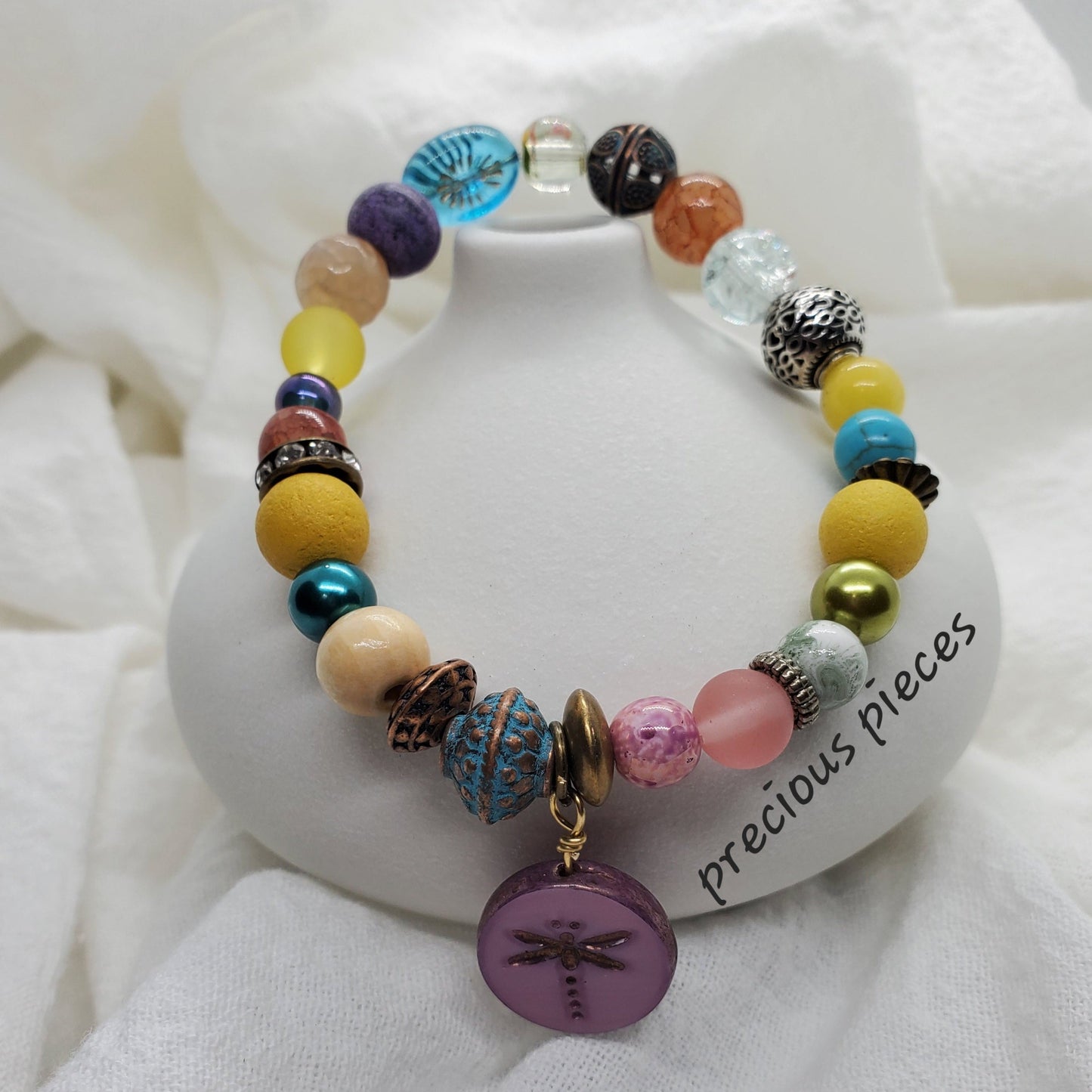 One of A Kind Dragonfly Bracelet