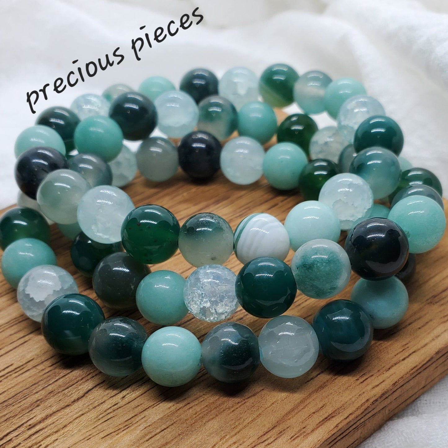 Minty Green Beaded Bracelets
