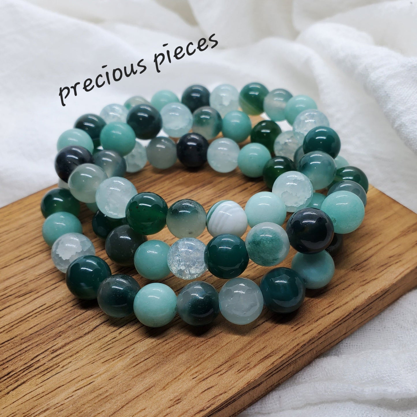 Minty Green Beaded Bracelets
