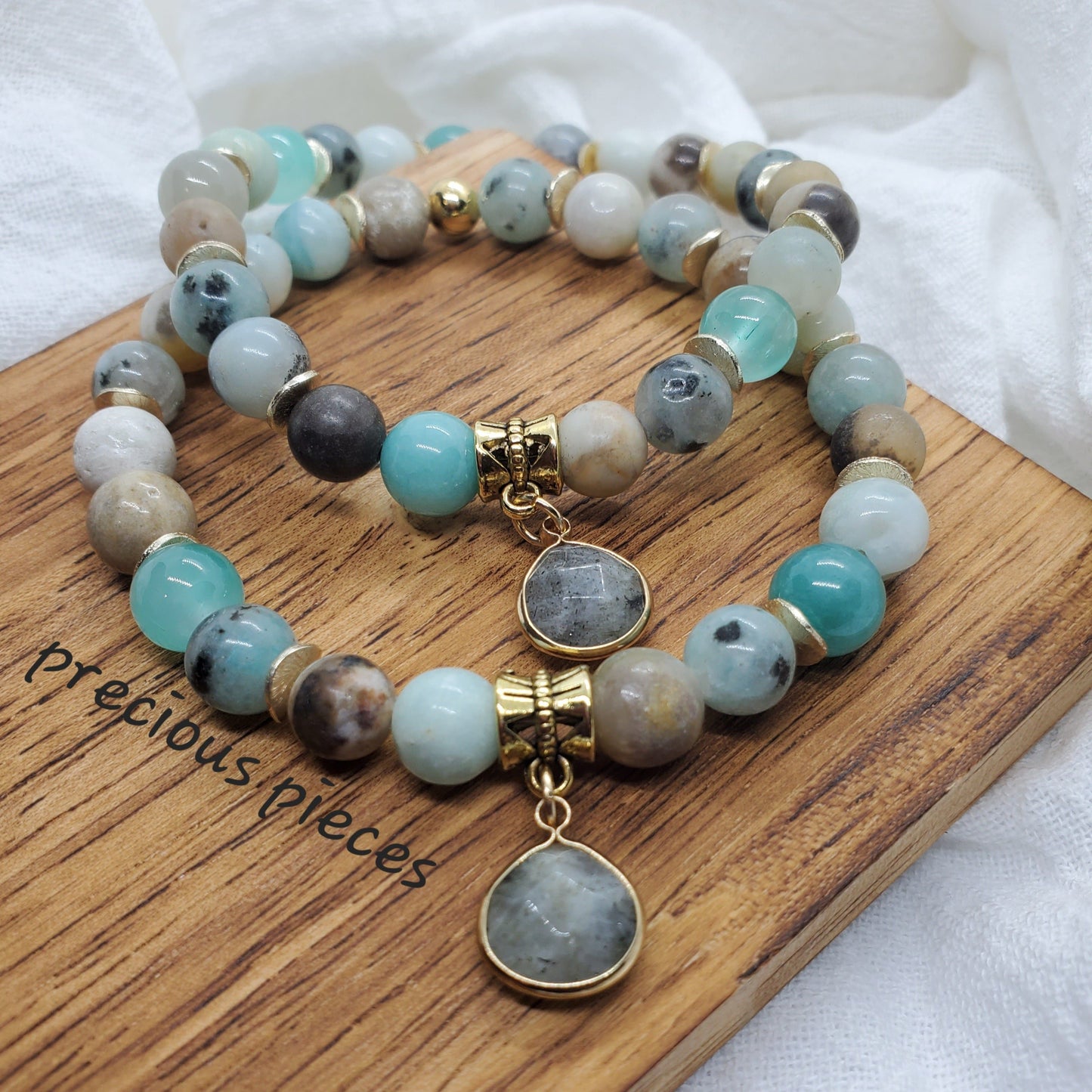 Amazonite Mix Beaded Bracelets