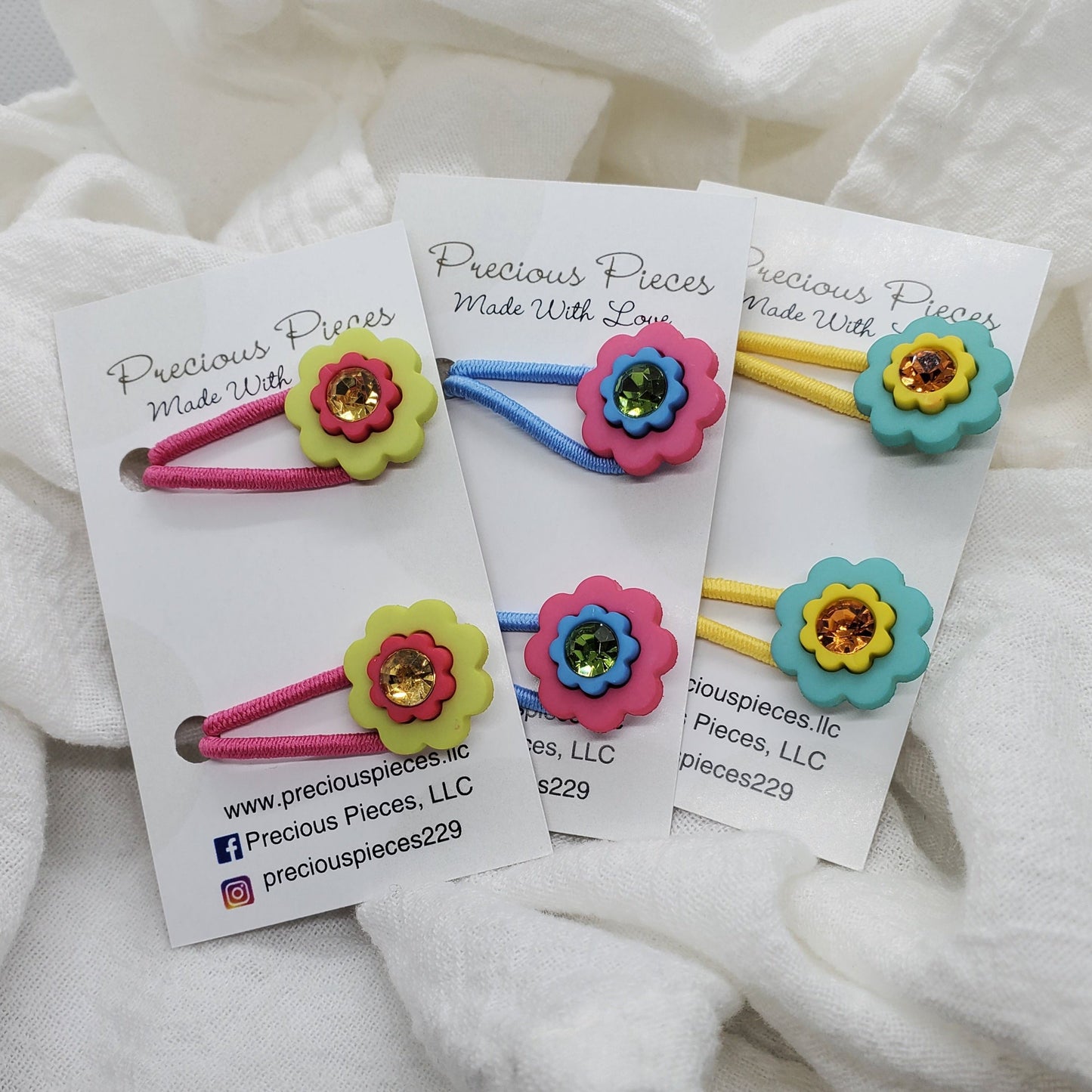 Kid's Rhinestone Flower Hair Accessories (click for more colors)