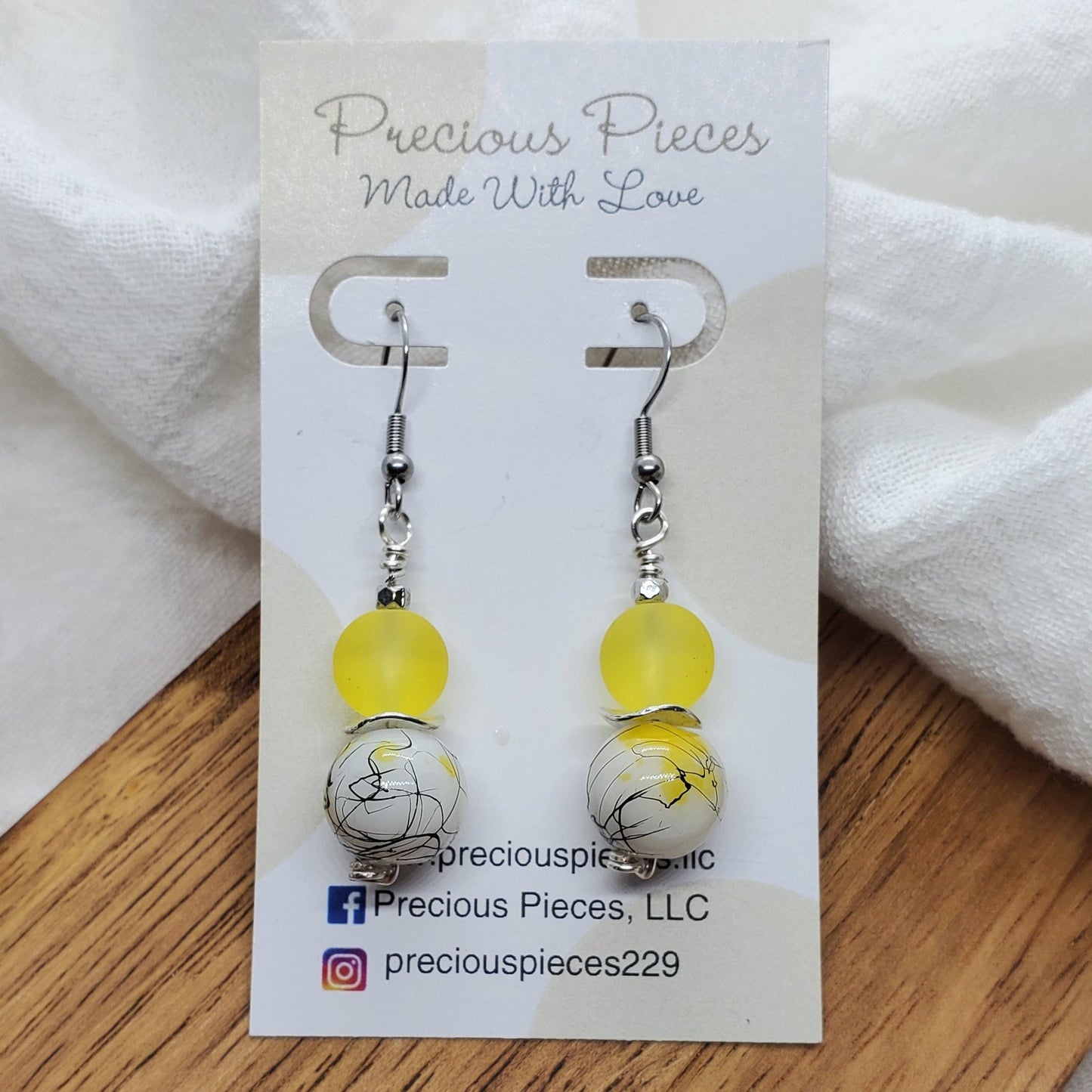 Yellow Splatter Earrings