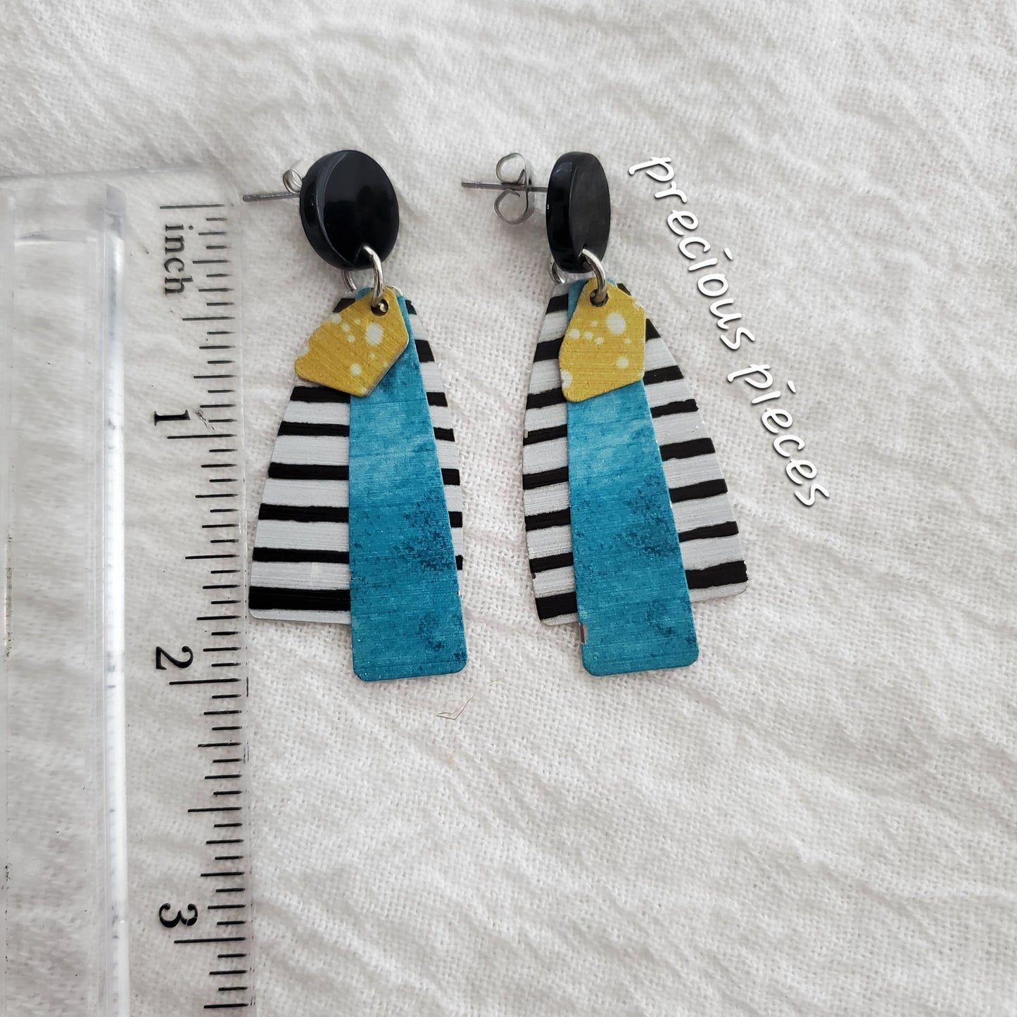 Asymmetrical Layered Metal Earrings