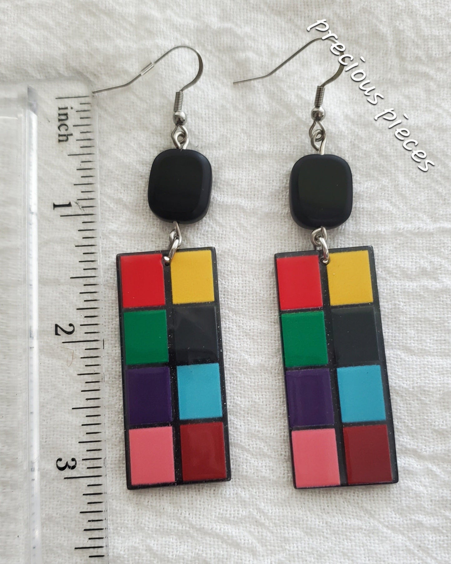 Rubik's Cube Earrings