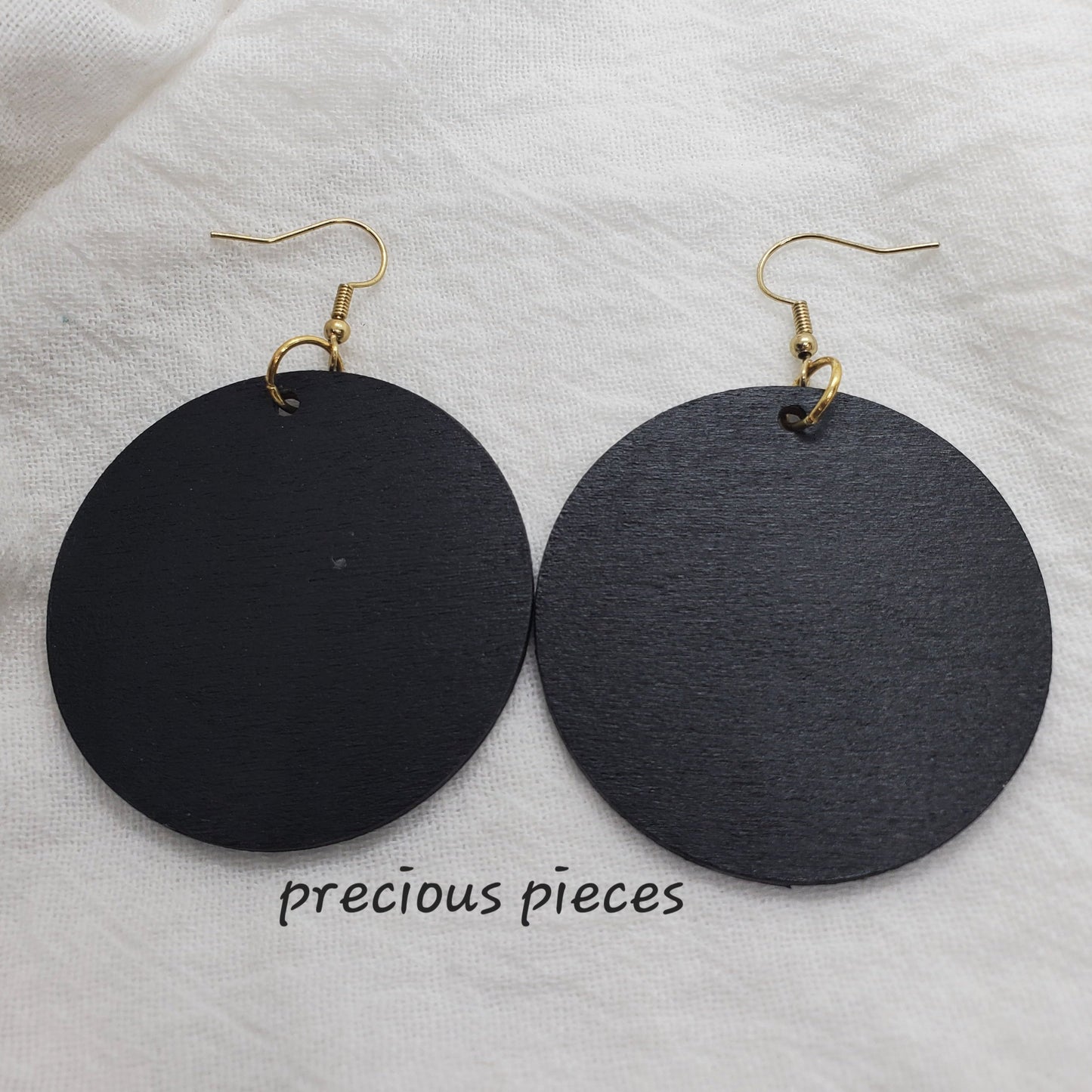 Decoupage and Hand Painted Wood Earrings