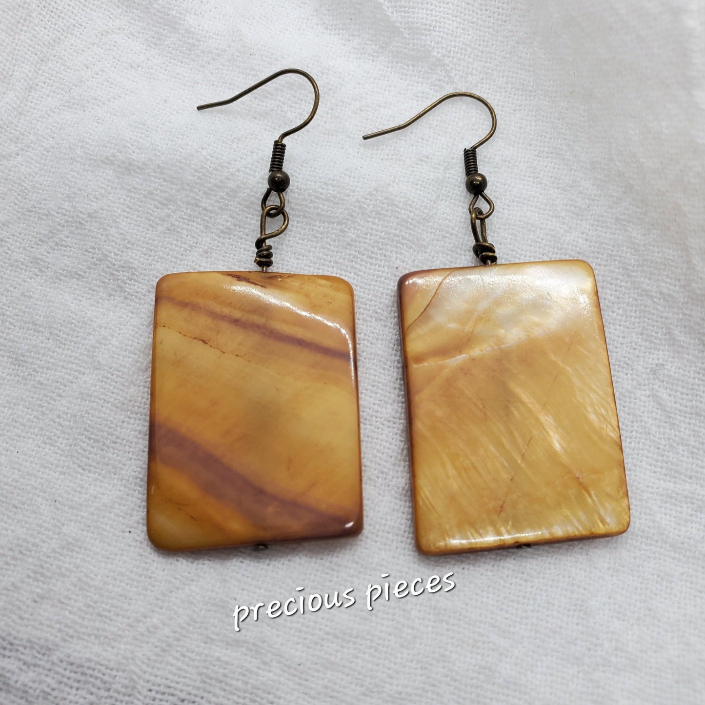 Golden Brown Glass Bead Earrings