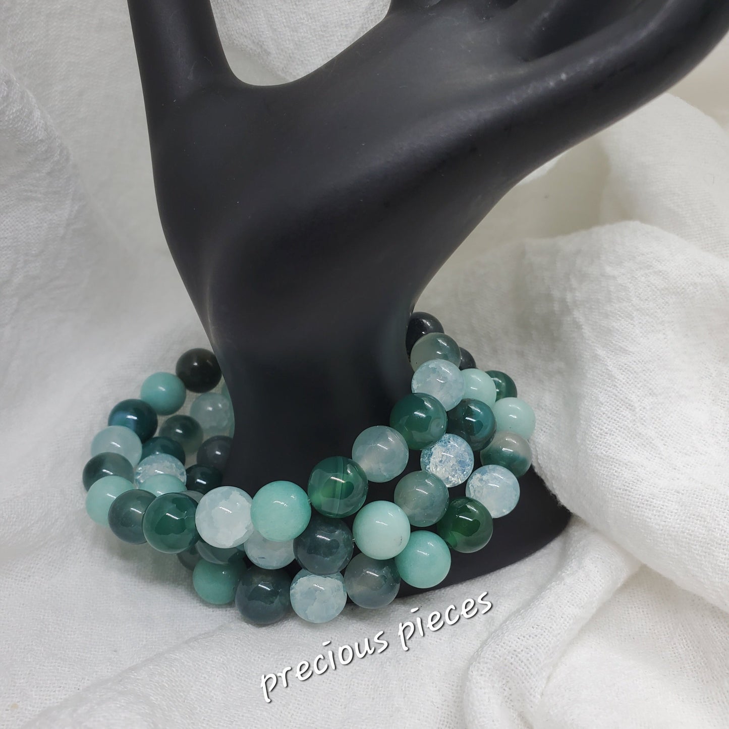 Minty Green Beaded Bracelets