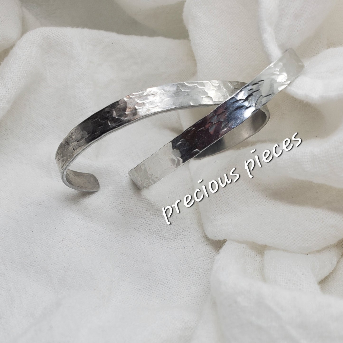Small Hammered Silver Bangles/Bracelets