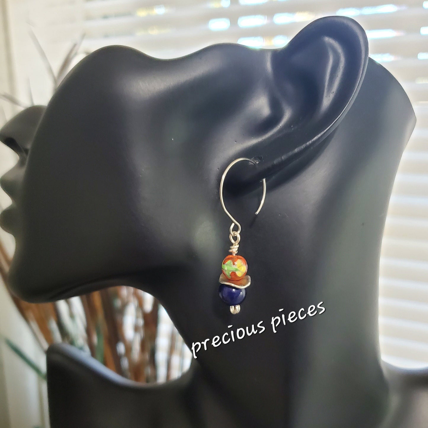 Multicolor Ceramic Floral Beaded Earrings