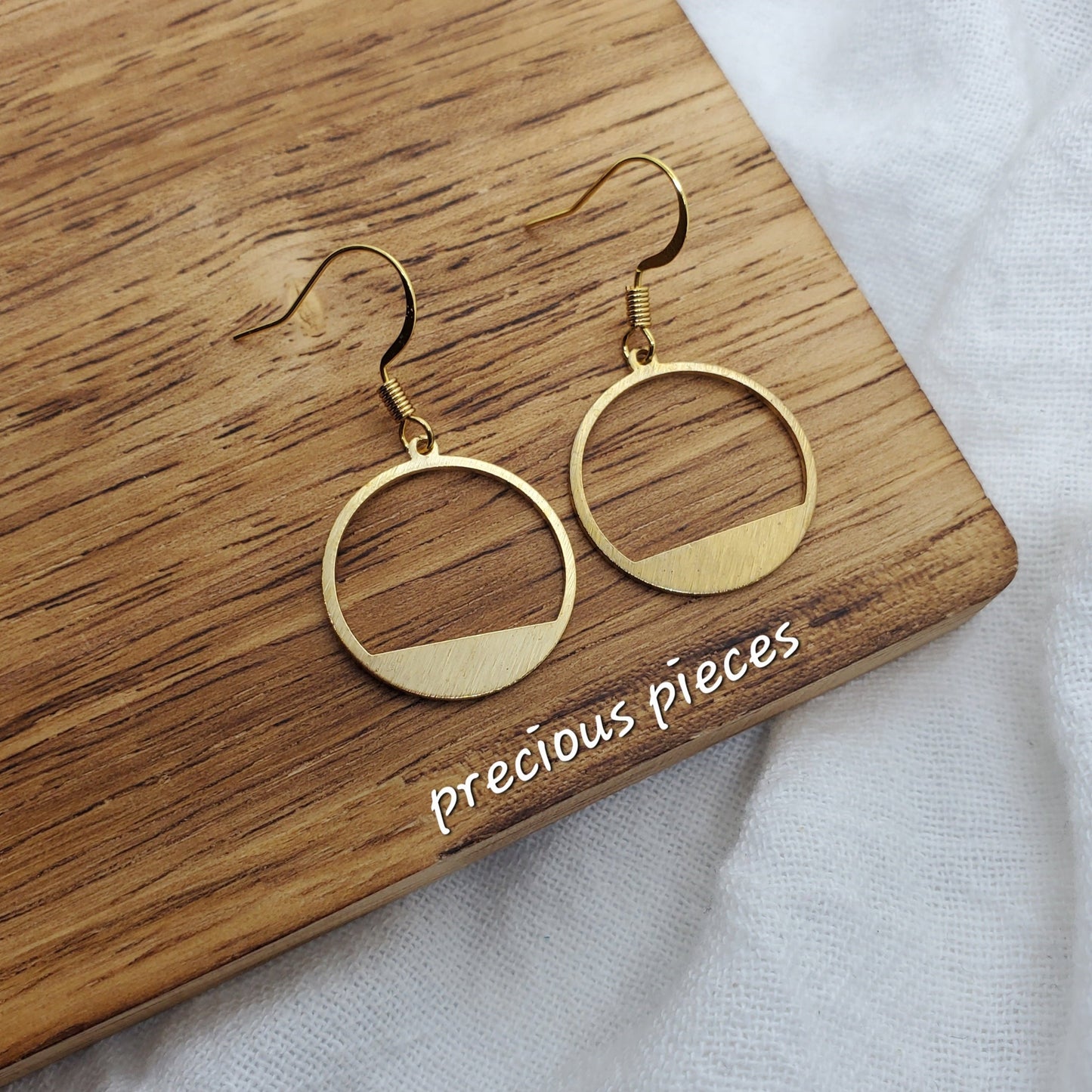 Brass Circle Earrings