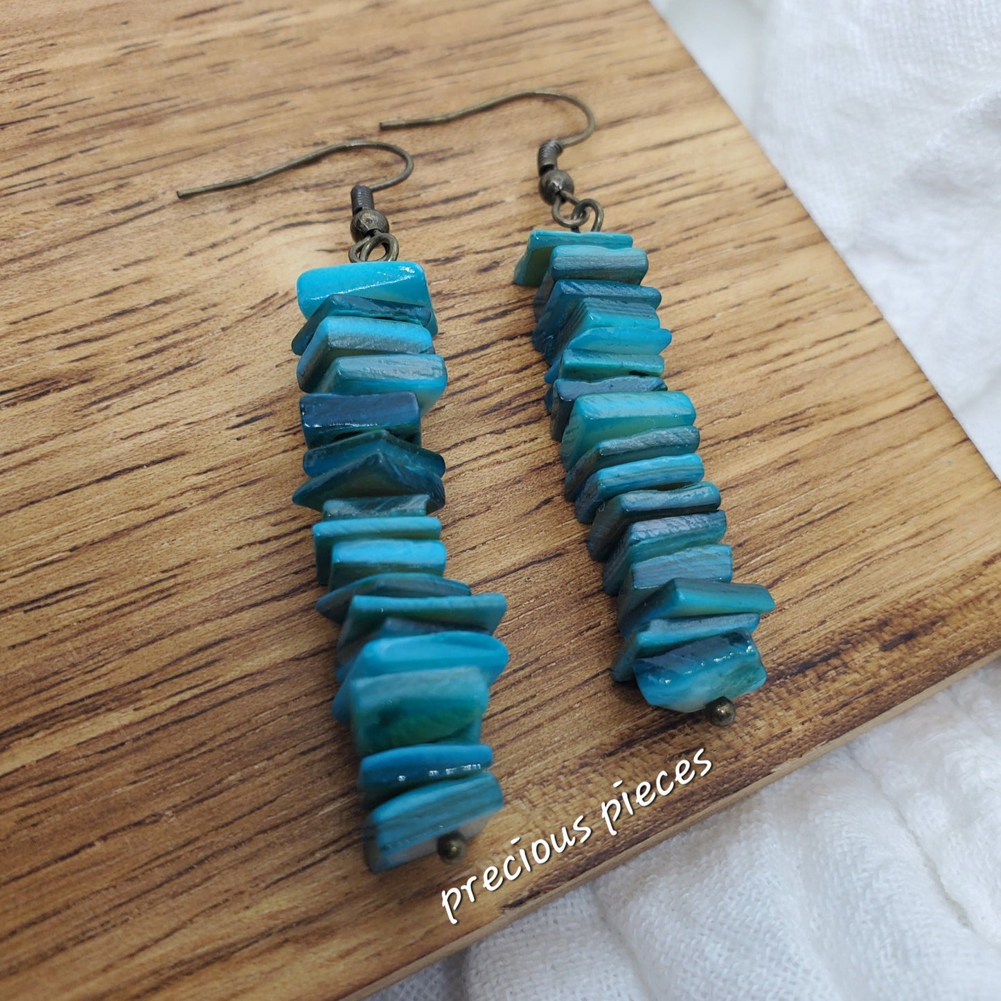 Turquoise Natural Shell Earrings