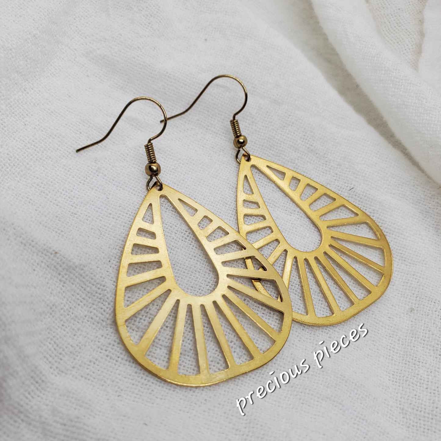 Brass Teardrop Earrings