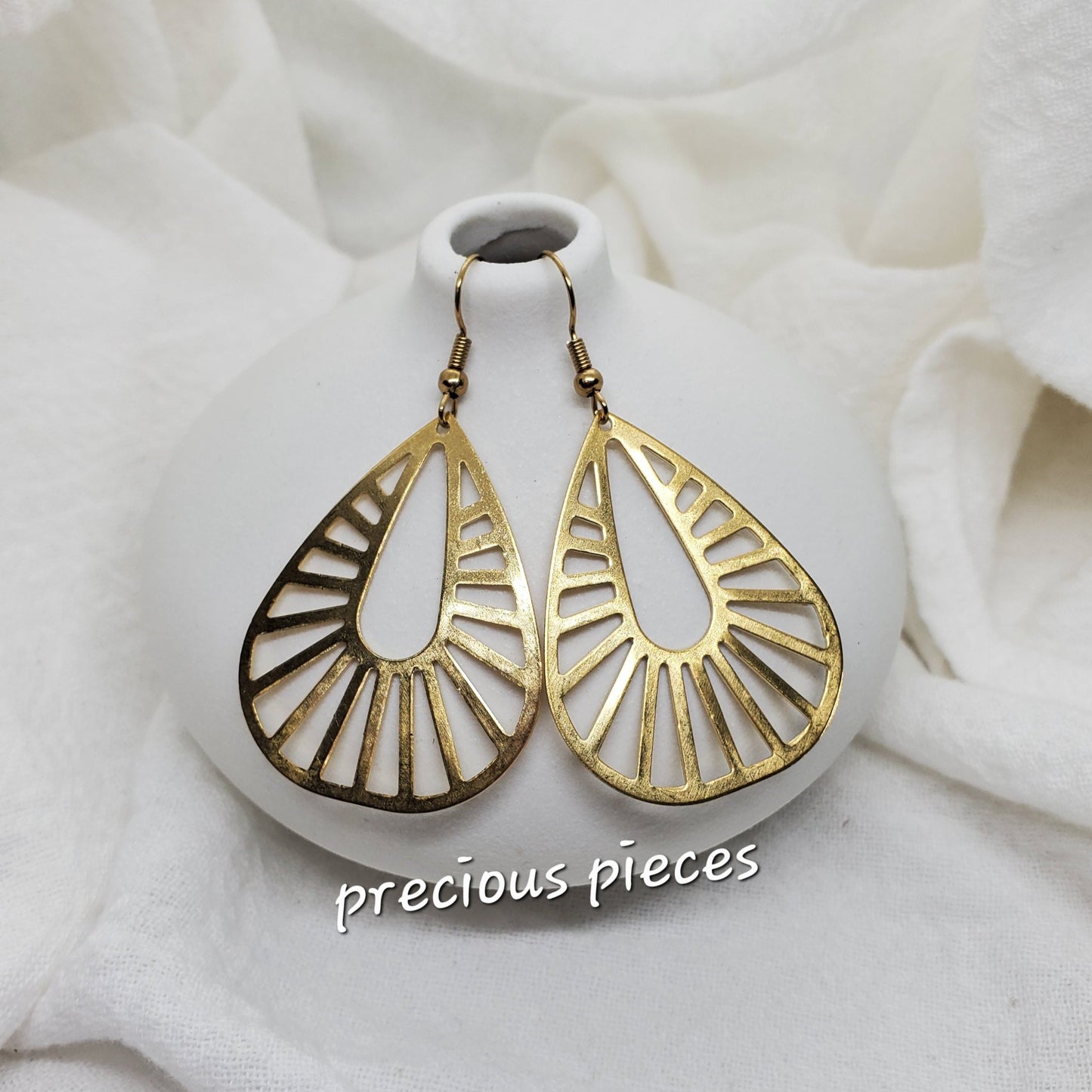 Brass Teardrop Earrings