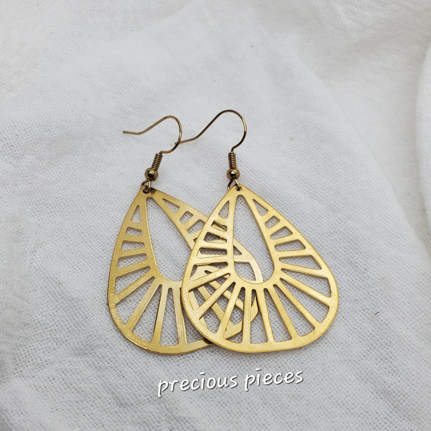Brass Teardrop Earrings