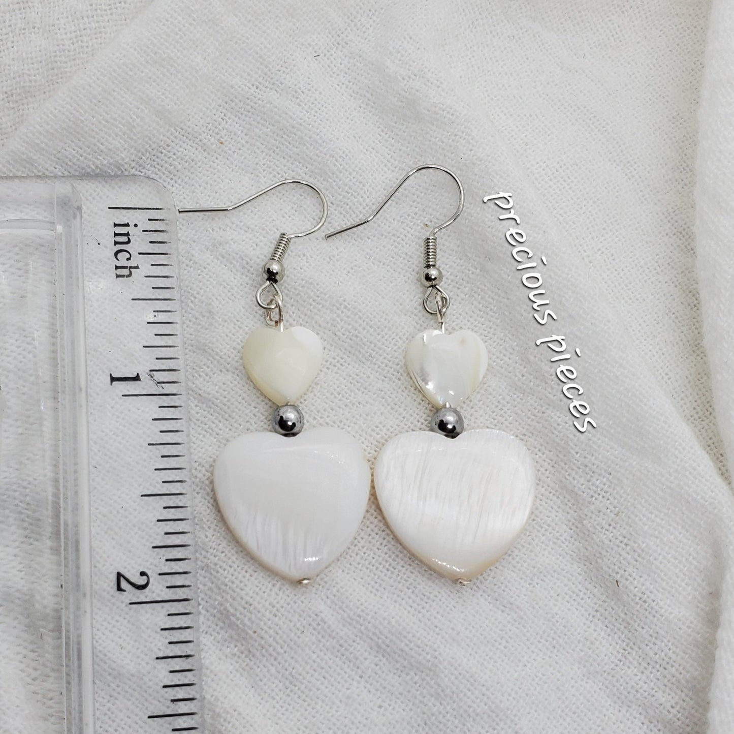 Natural Shell Heart Earrings