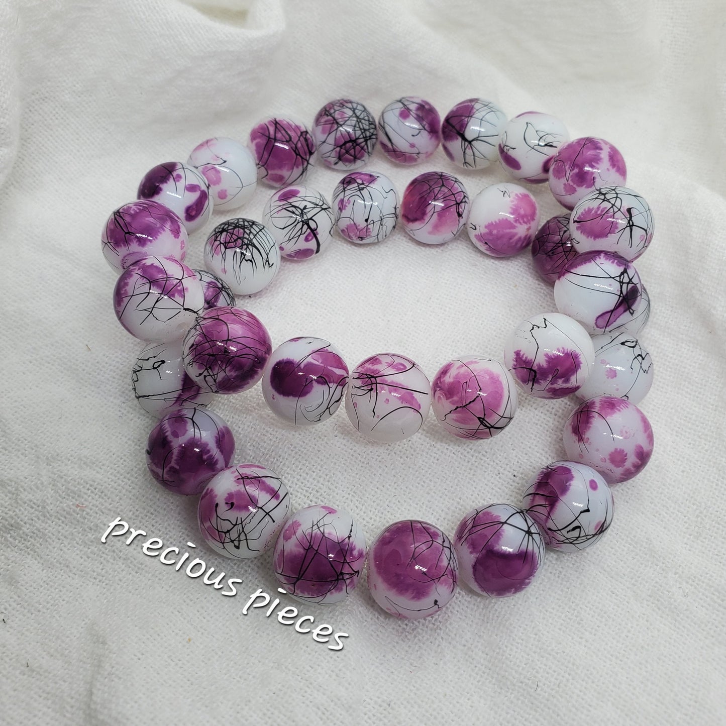 Splatter Glass Beaded Bracelets (click picture for more options)