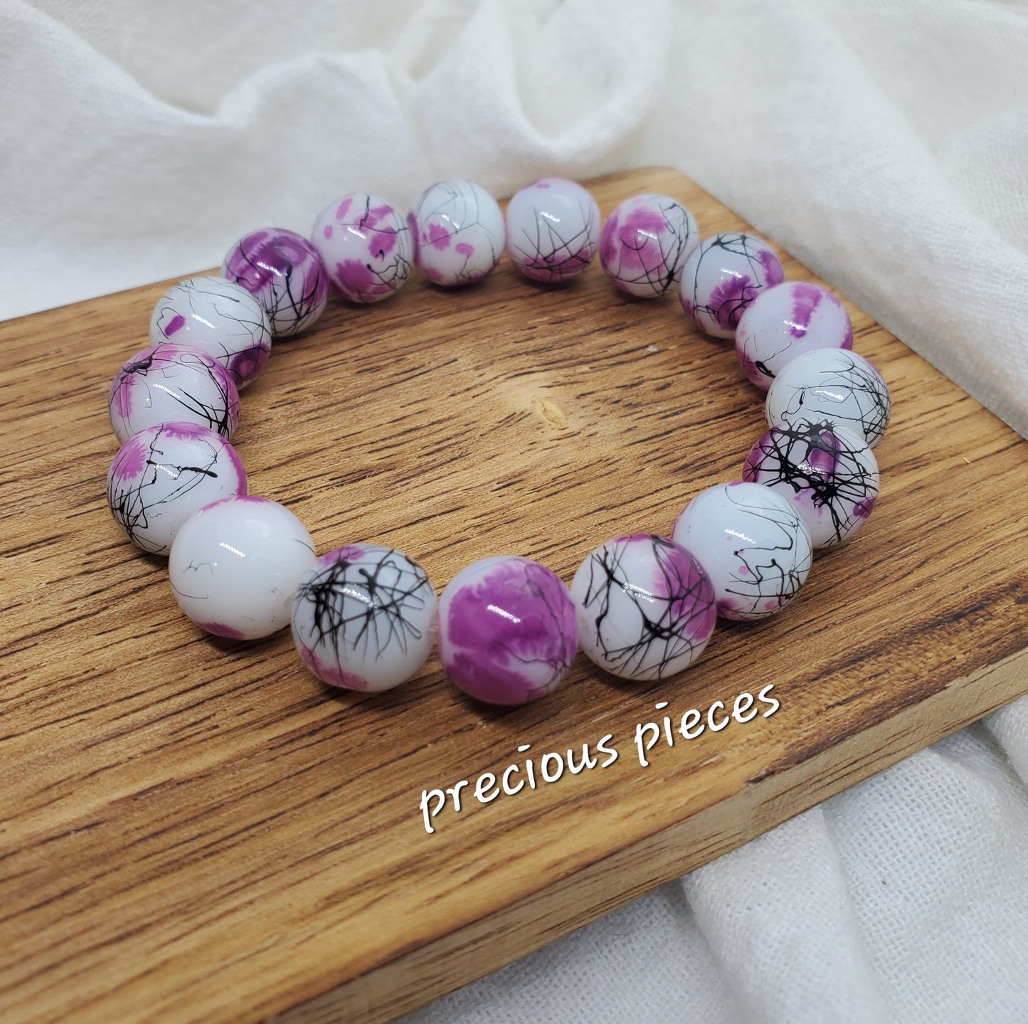 Splatter Glass Beaded Bracelets (click picture for more options)