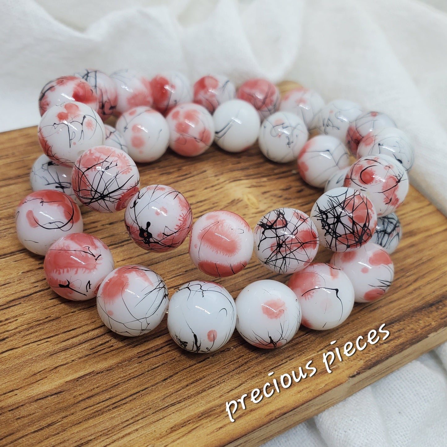 Splatter Glass Beaded Bracelets (click picture for more options)