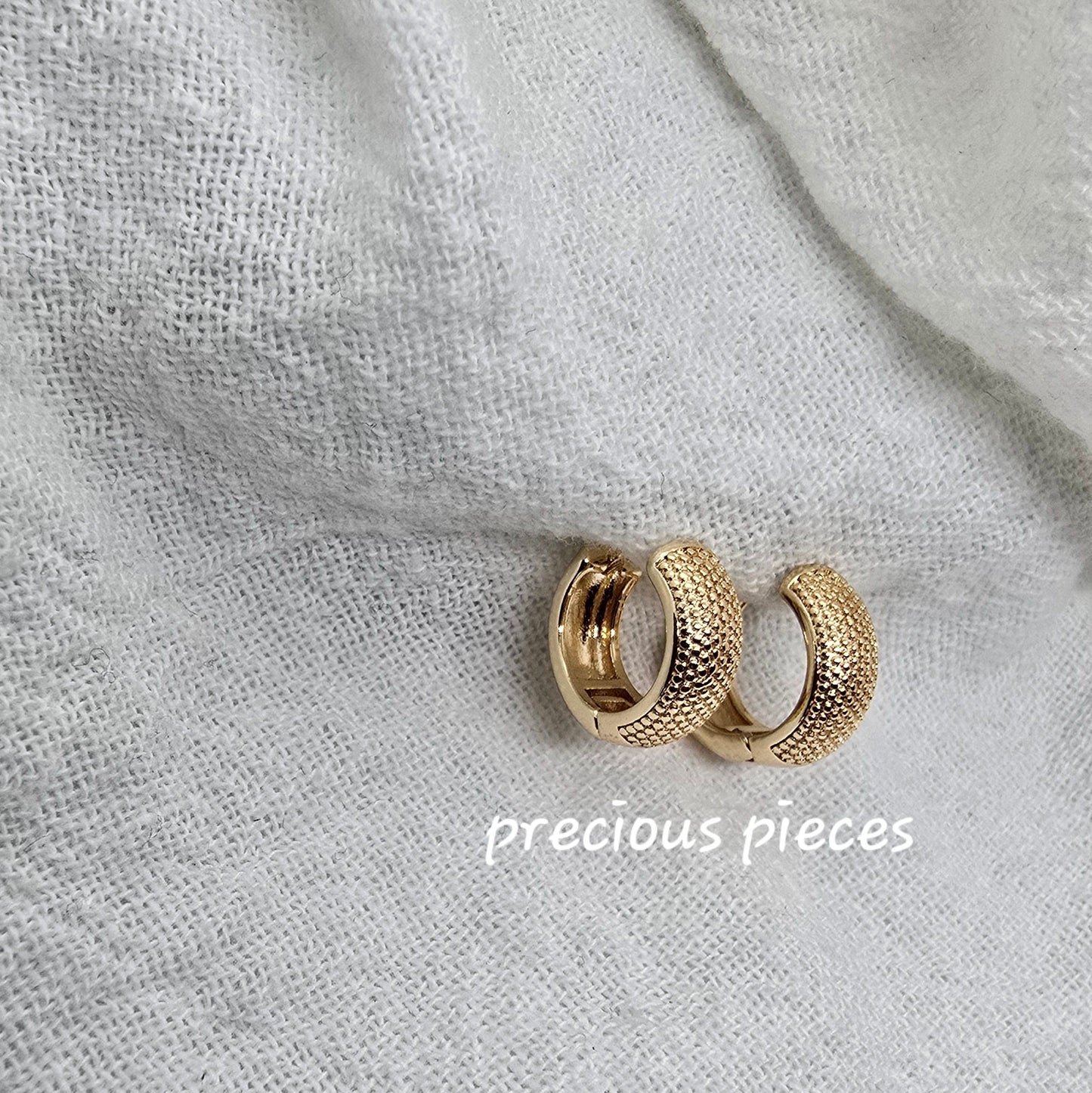 Gold Huggie Hoop Earrings
