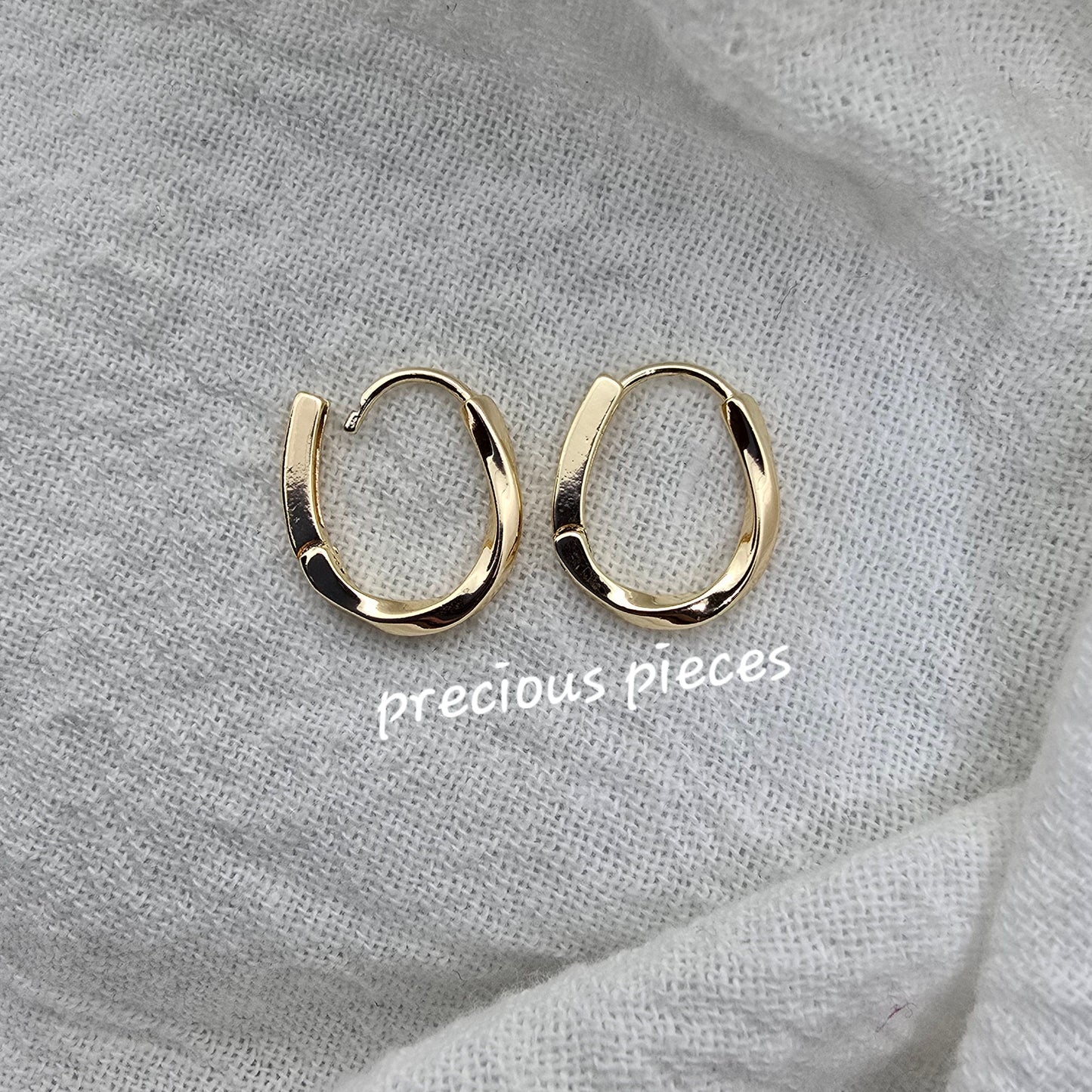 Gold Twist Huggie Earrings