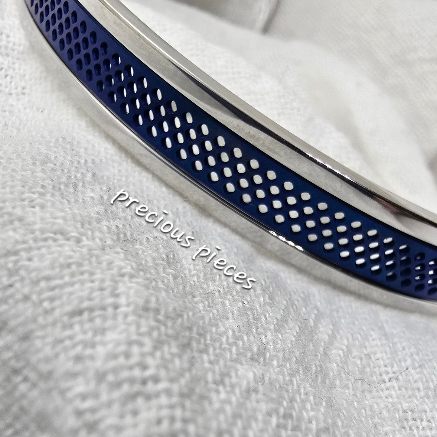 Men's Stainless Steel Hollow Open Bangle Bracelet (click for more options)