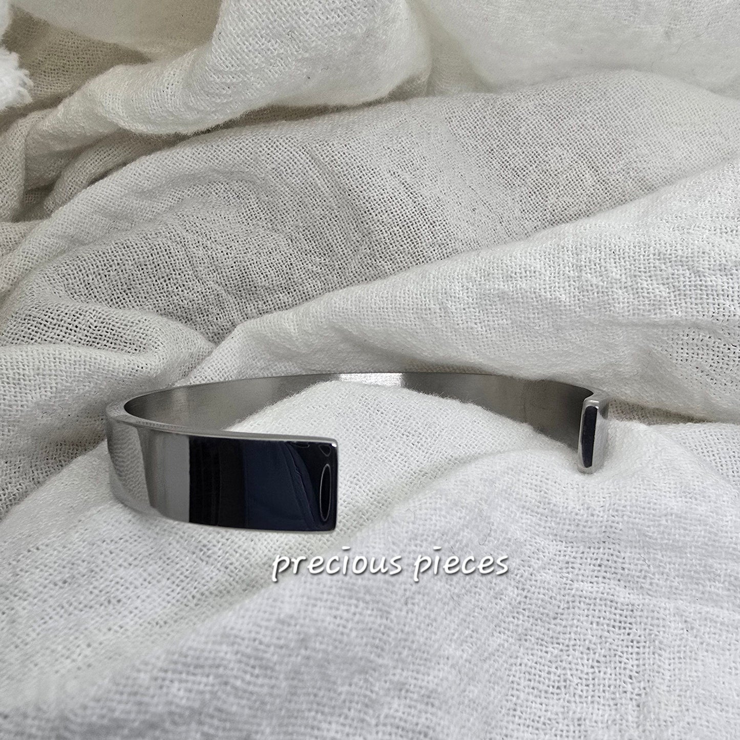 Men's Stainless Steel Hollow Open Bangle Bracelet (click for more options)
