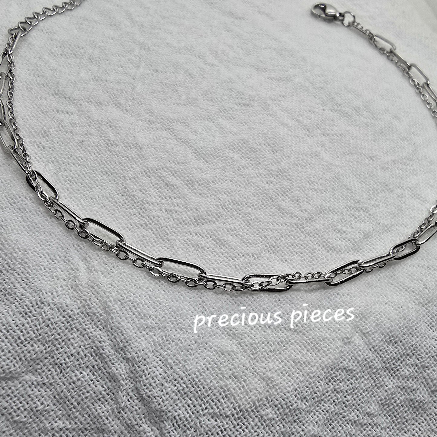 Classic Loop and Paperclip Anklet (click for more options)
