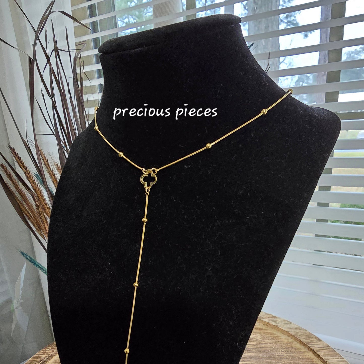 Satellite Clover Lariat Necklace (click for more options)