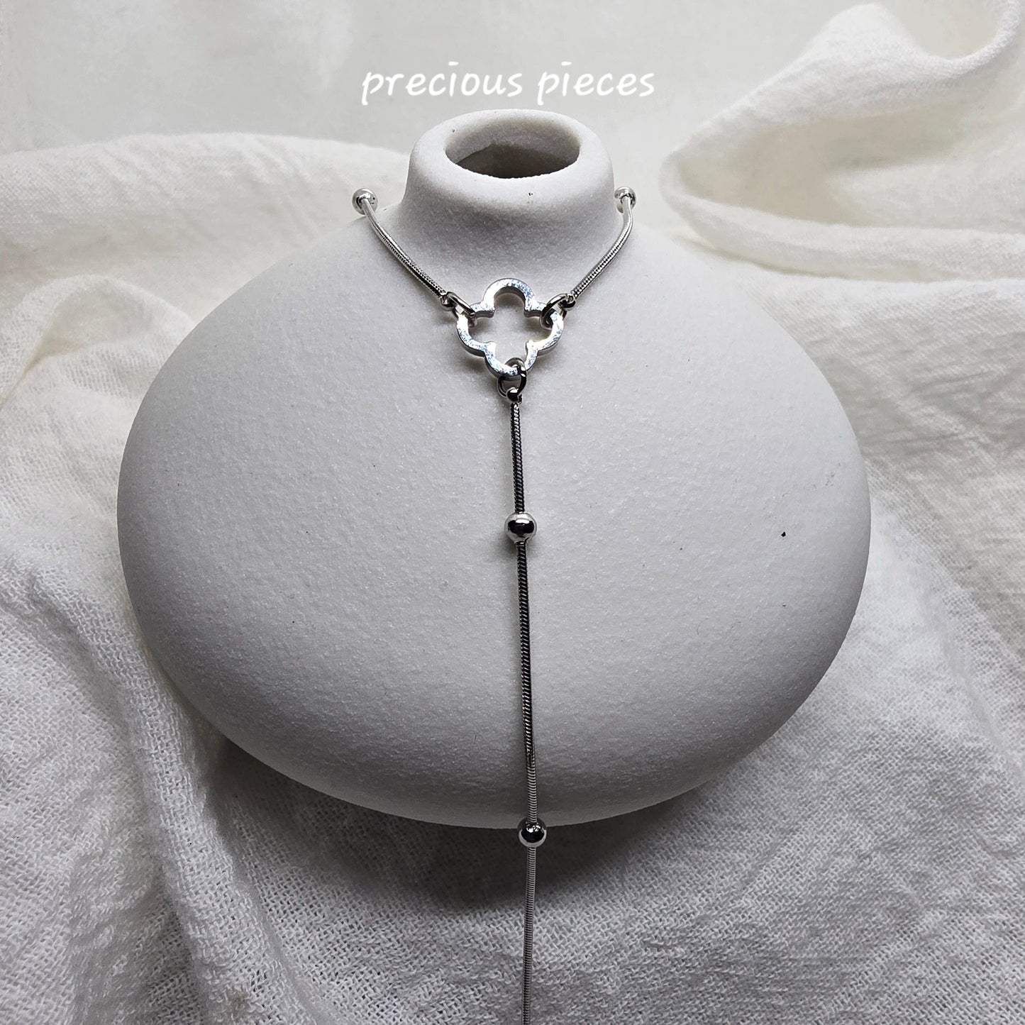 Satellite Clover Lariat Necklace (click for more options)