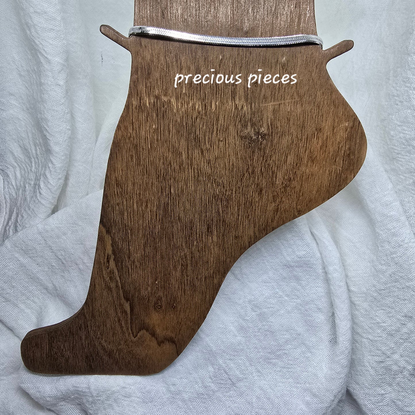 Silver Herringbone Anklet