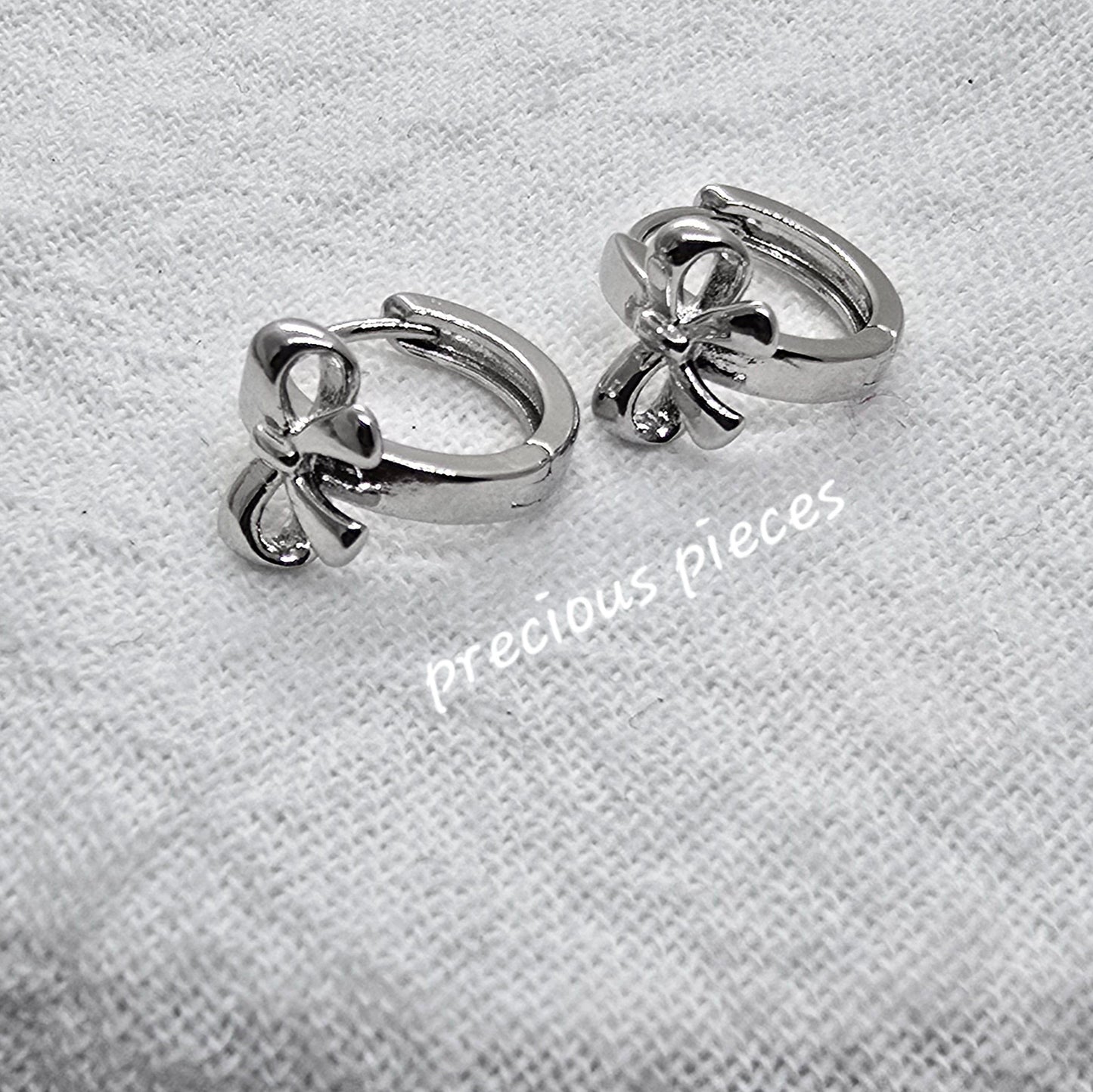 Bow Huggie Hoop Earrings (click for more options)