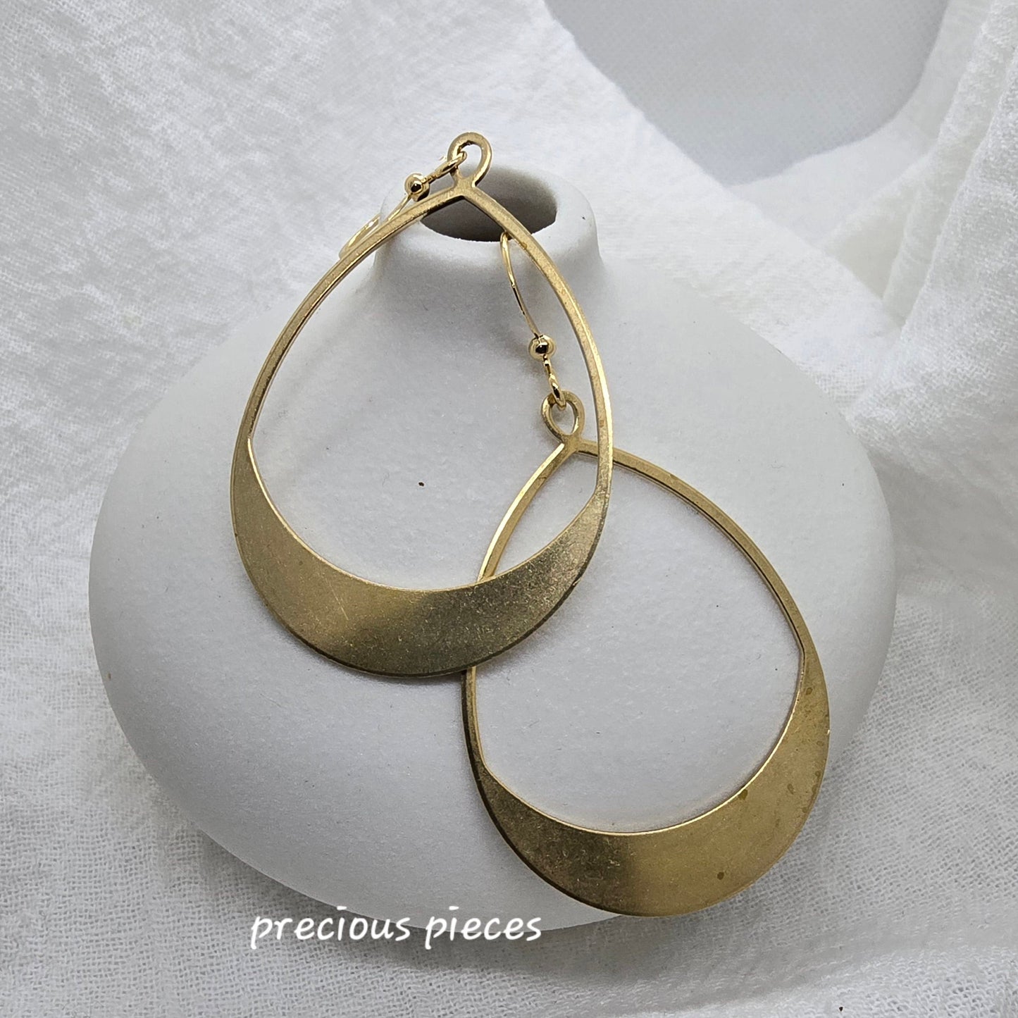 Brass Drop (Hollow) Earrings