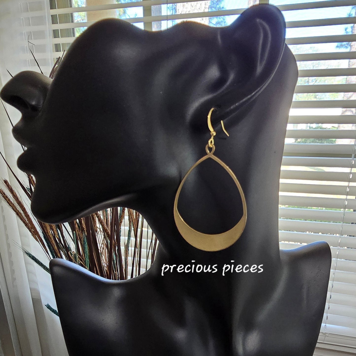 Brass Drop (Hollow) Earrings