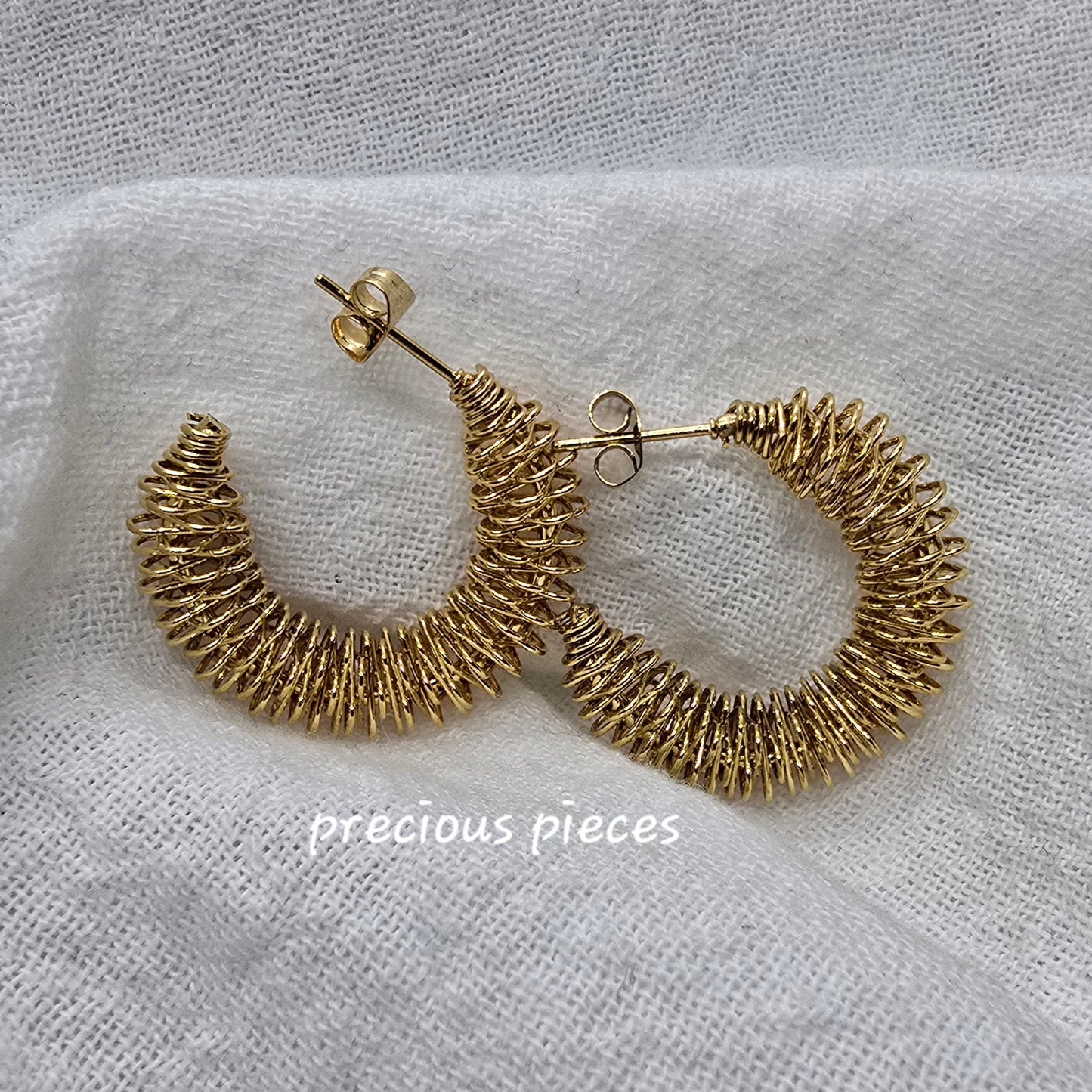 Stainless Steel Wired Hoop Earrings