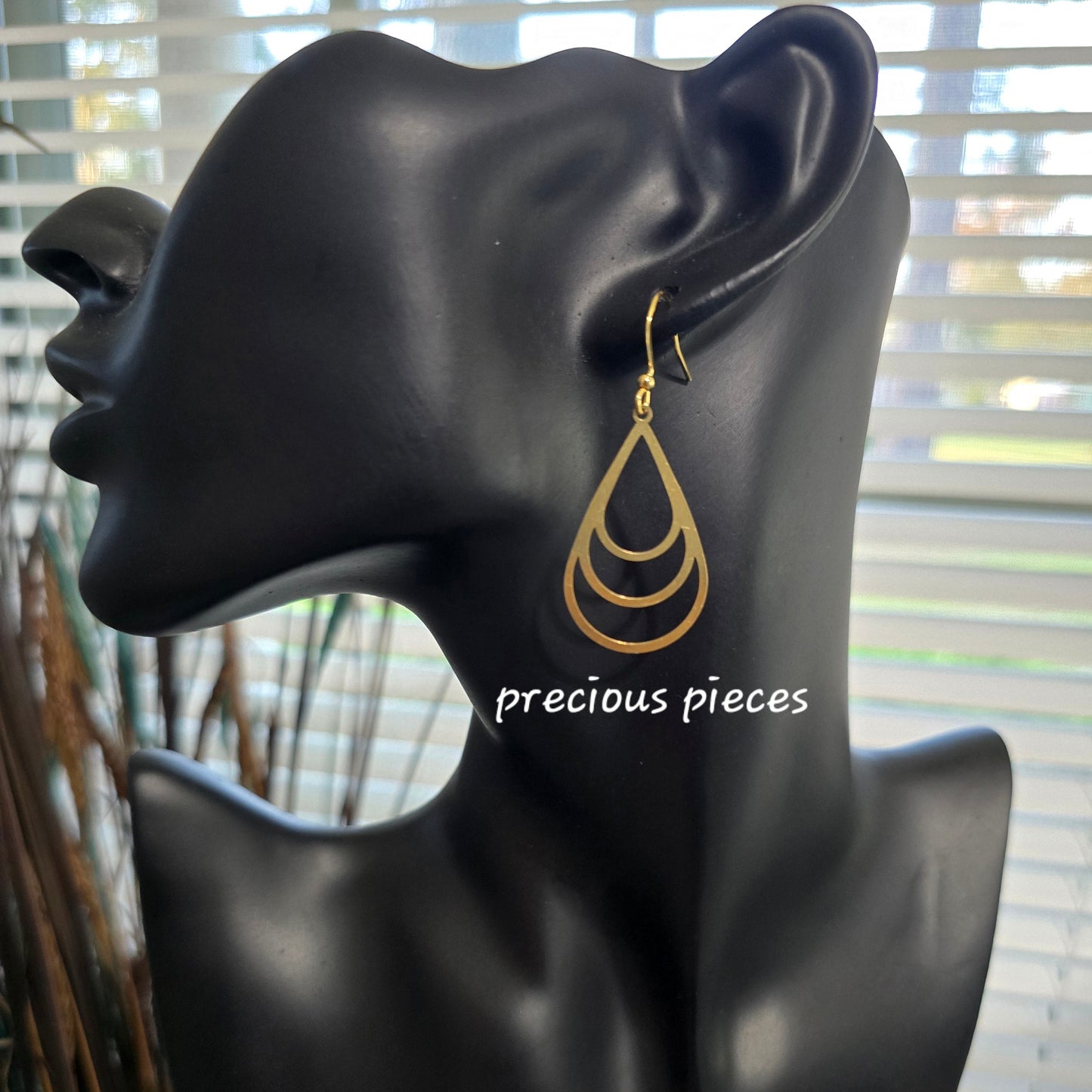 Teardrop Laser Cut Earrings