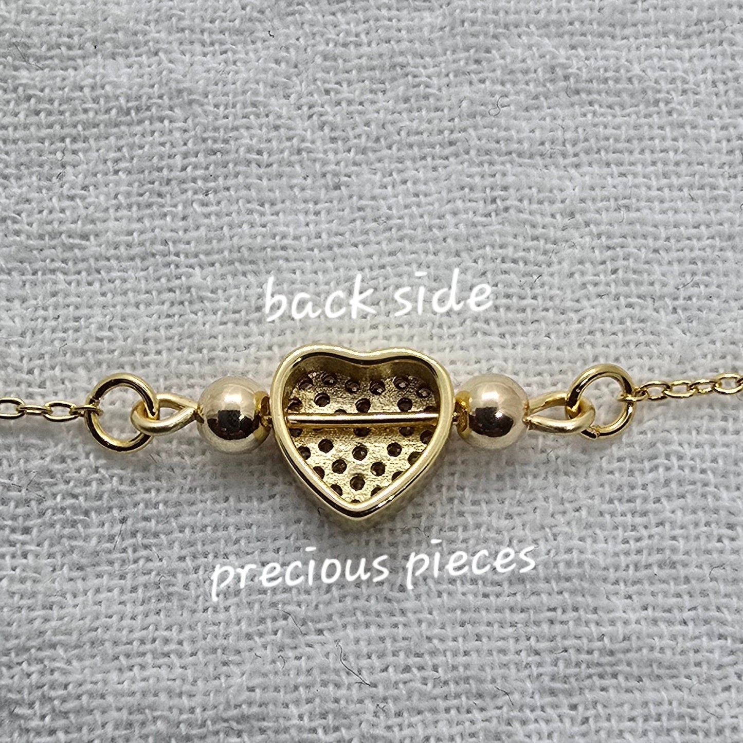 Cubic Zirconia Pavé Heart Bracelet (click for more options)