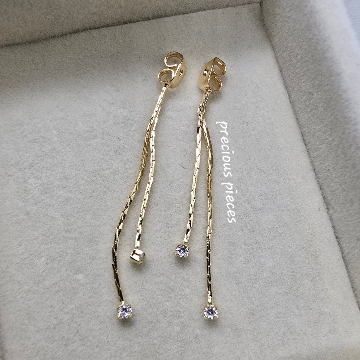 Ear Back with Dainty Diamond Chain (for earrings)