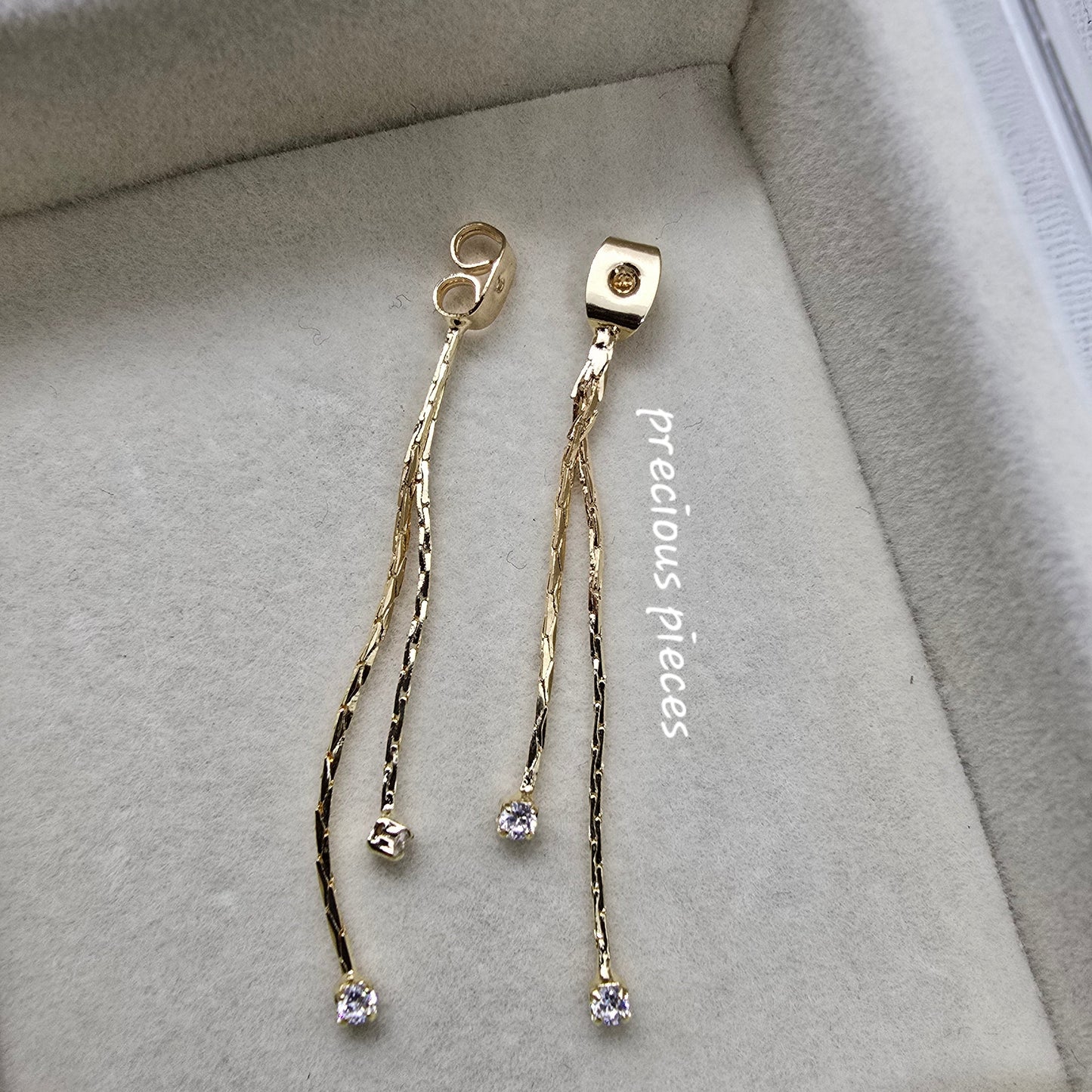 Ear Back with Dainty Diamond Chain (for earrings)
