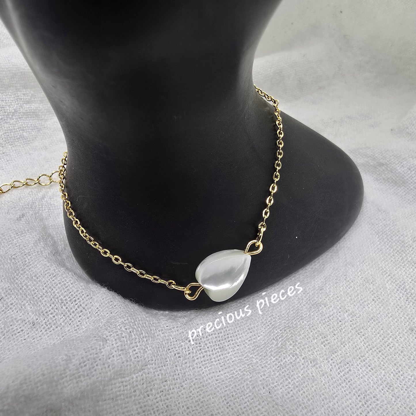 Shell Heart Beaded Bracelet