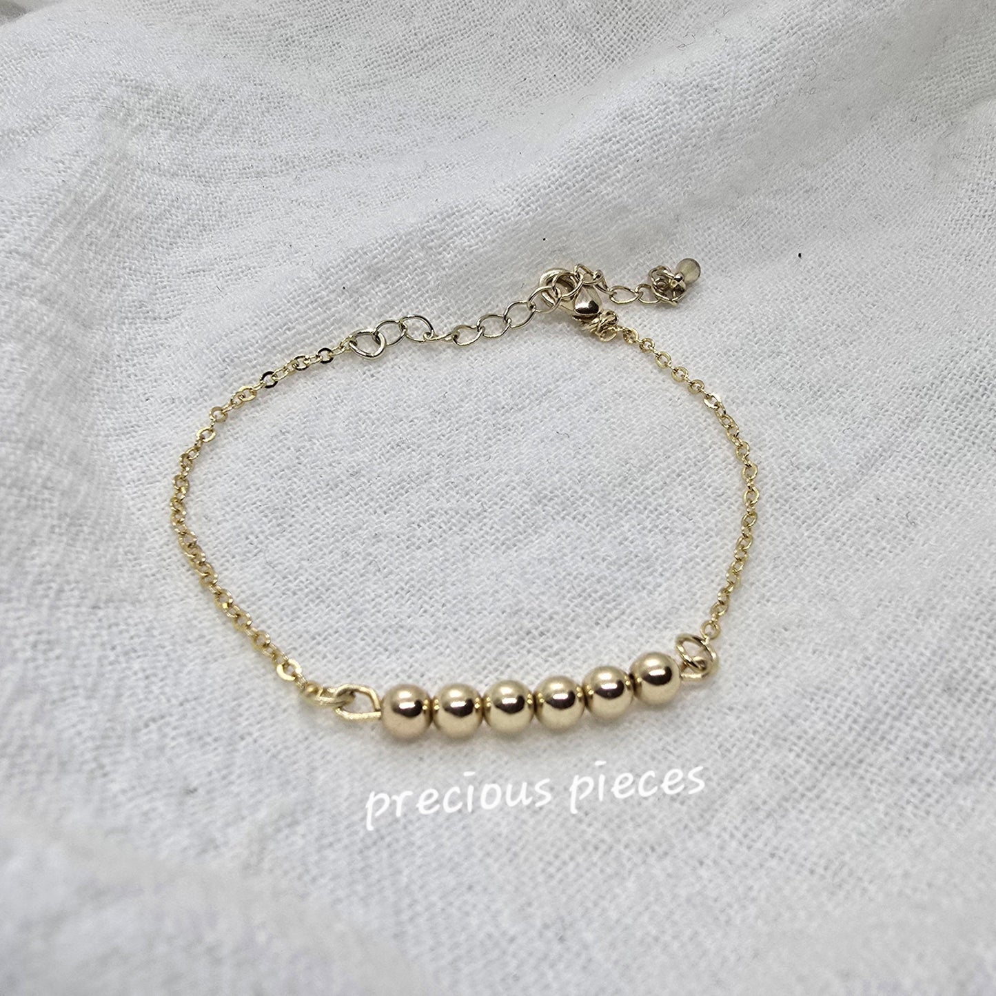 Gold and Silver Beaded Bracelet
