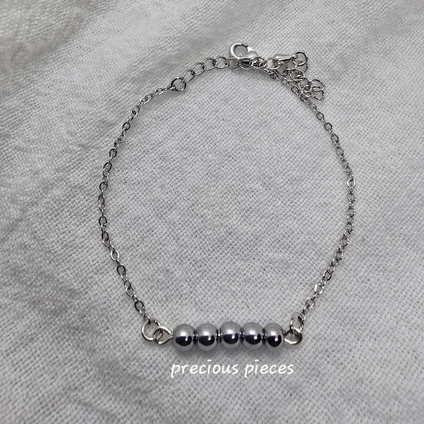 Gold and Silver Beaded Bracelet