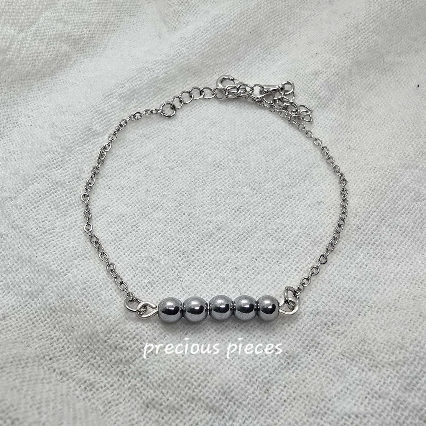 Gold and Silver Beaded Bracelet