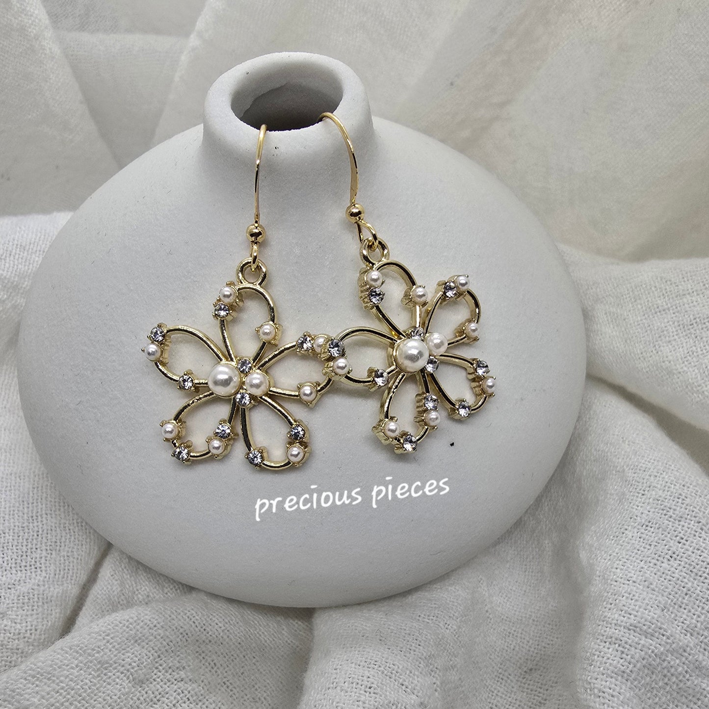 Pearl Flower Earrings