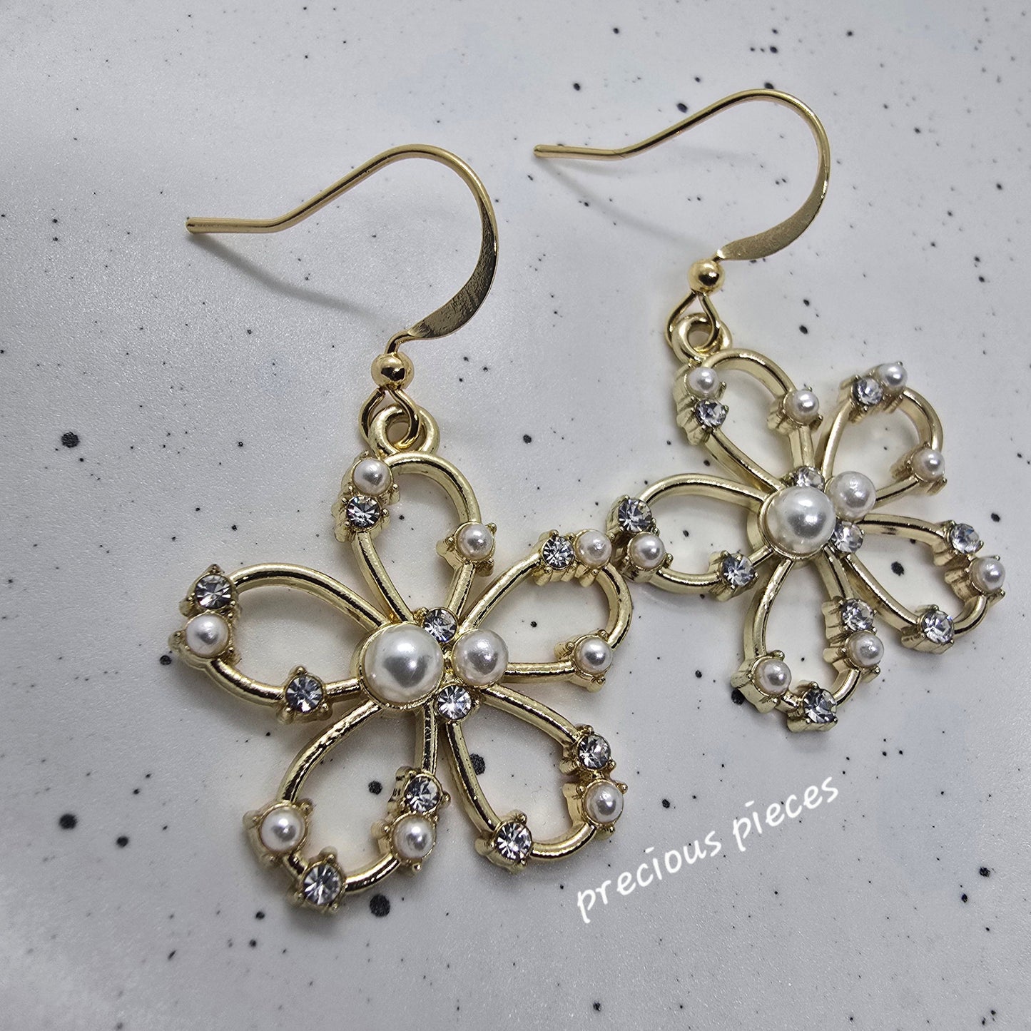 Pearl Flower Earrings