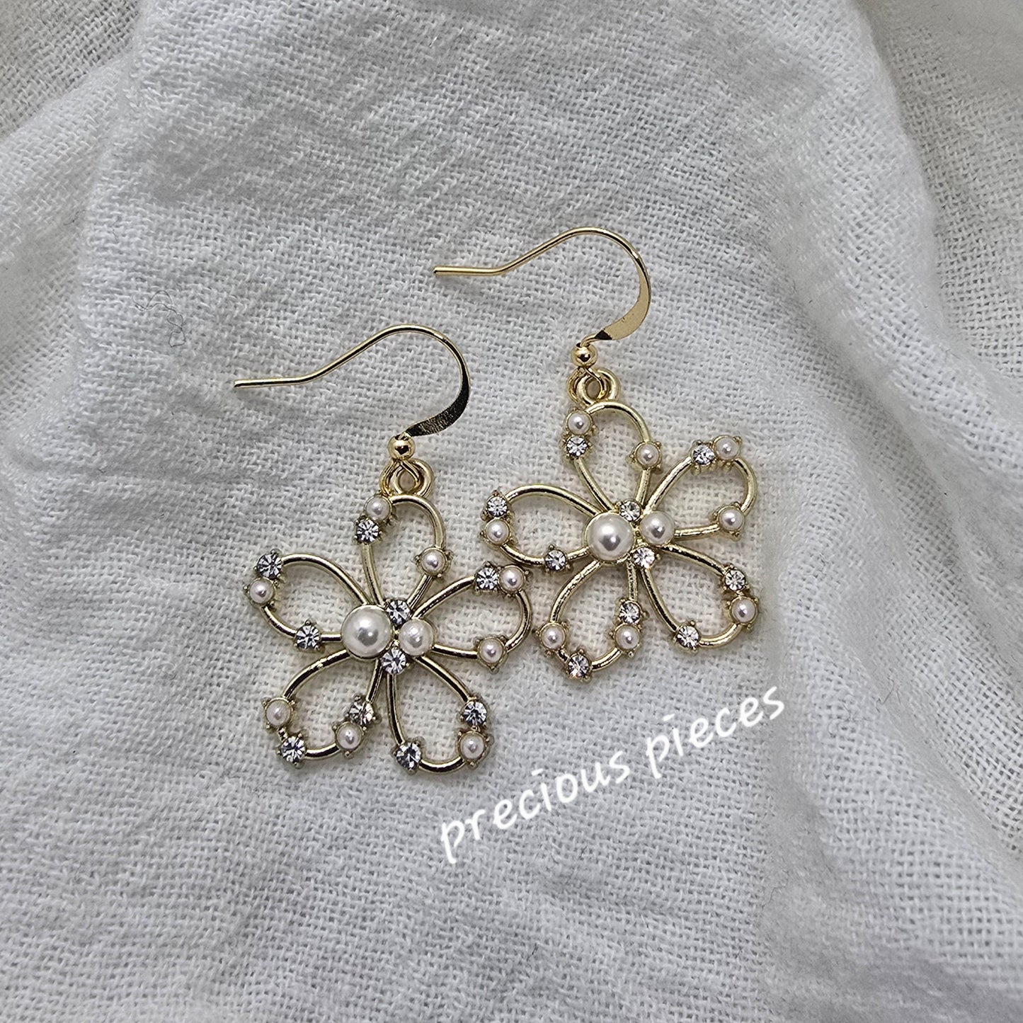 Pearl Flower Earrings